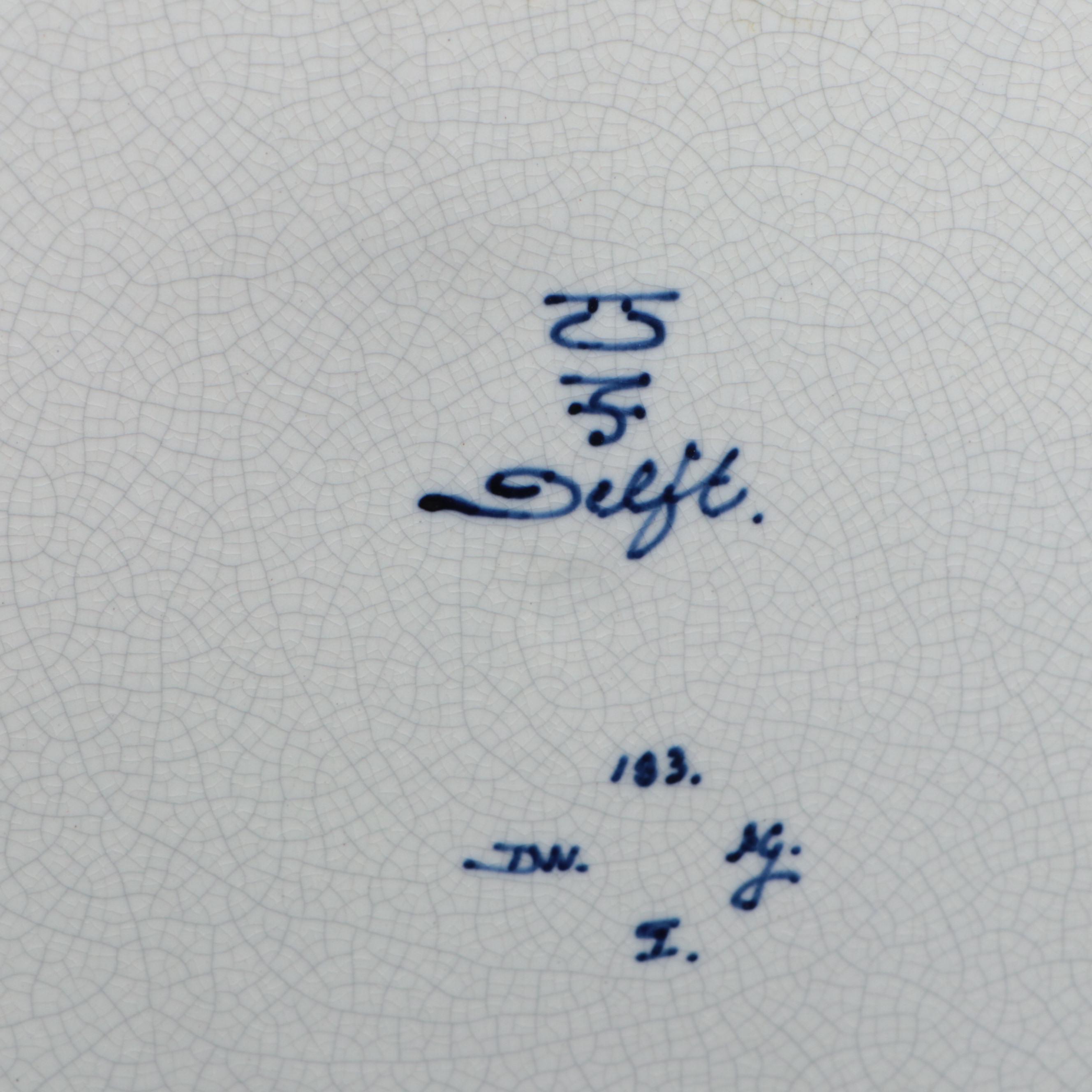 Royal Sphinx Delft Cattle Motif Decorative Blue and White Chargers