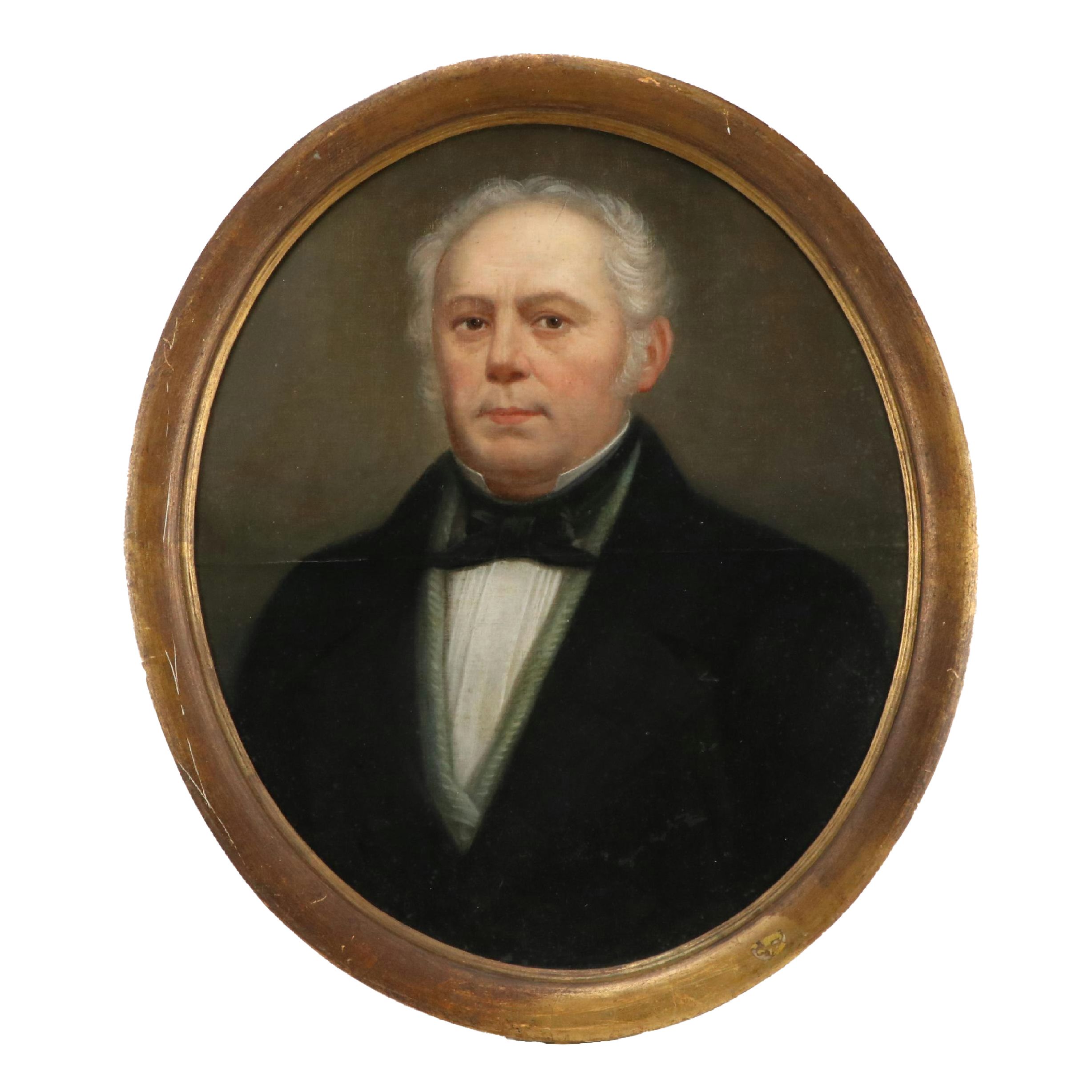 European Oil Portrait "Baron Von de Caveyde," Mid 19th Century