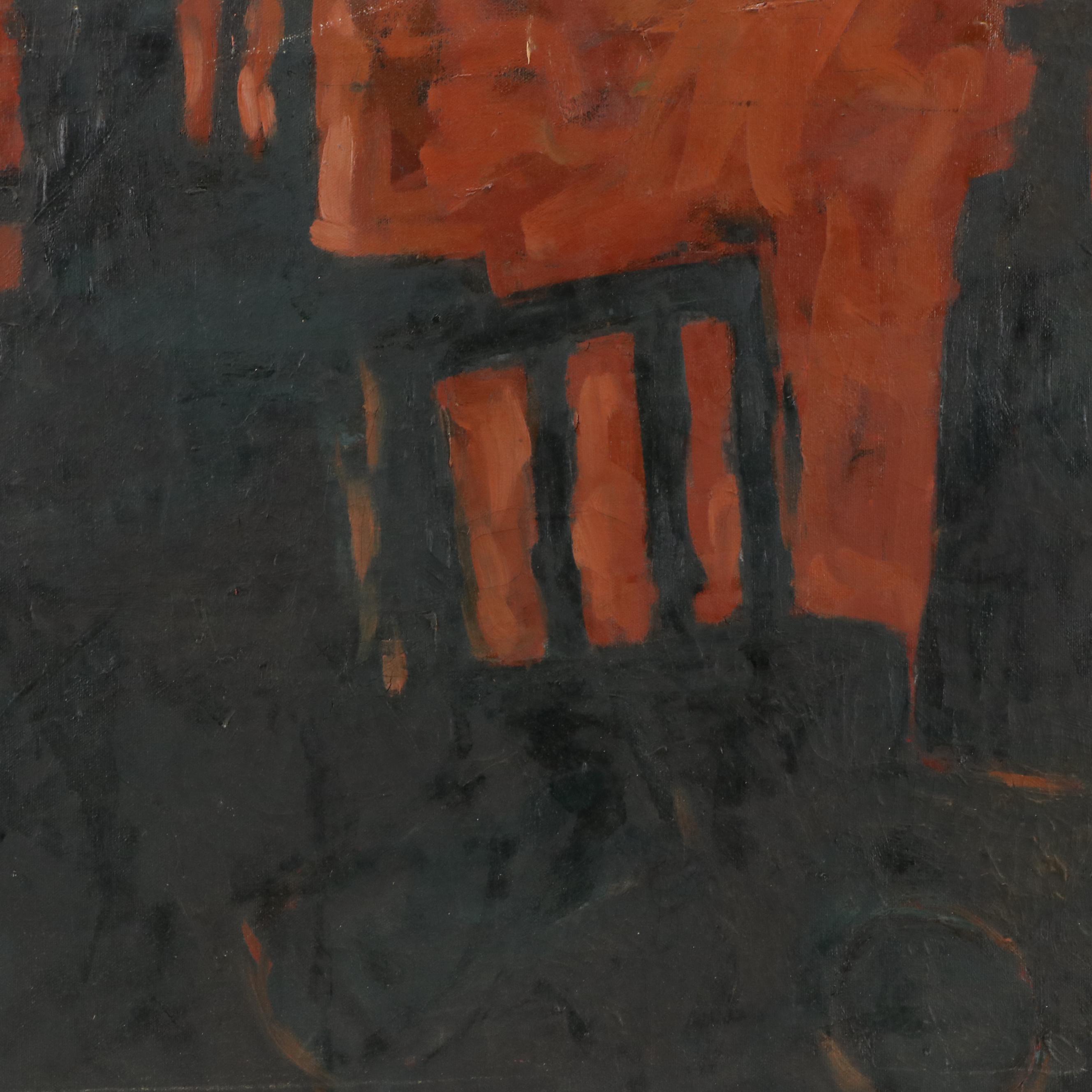 Gloria Greenberg Abstracted Painting "Still Life", 1952