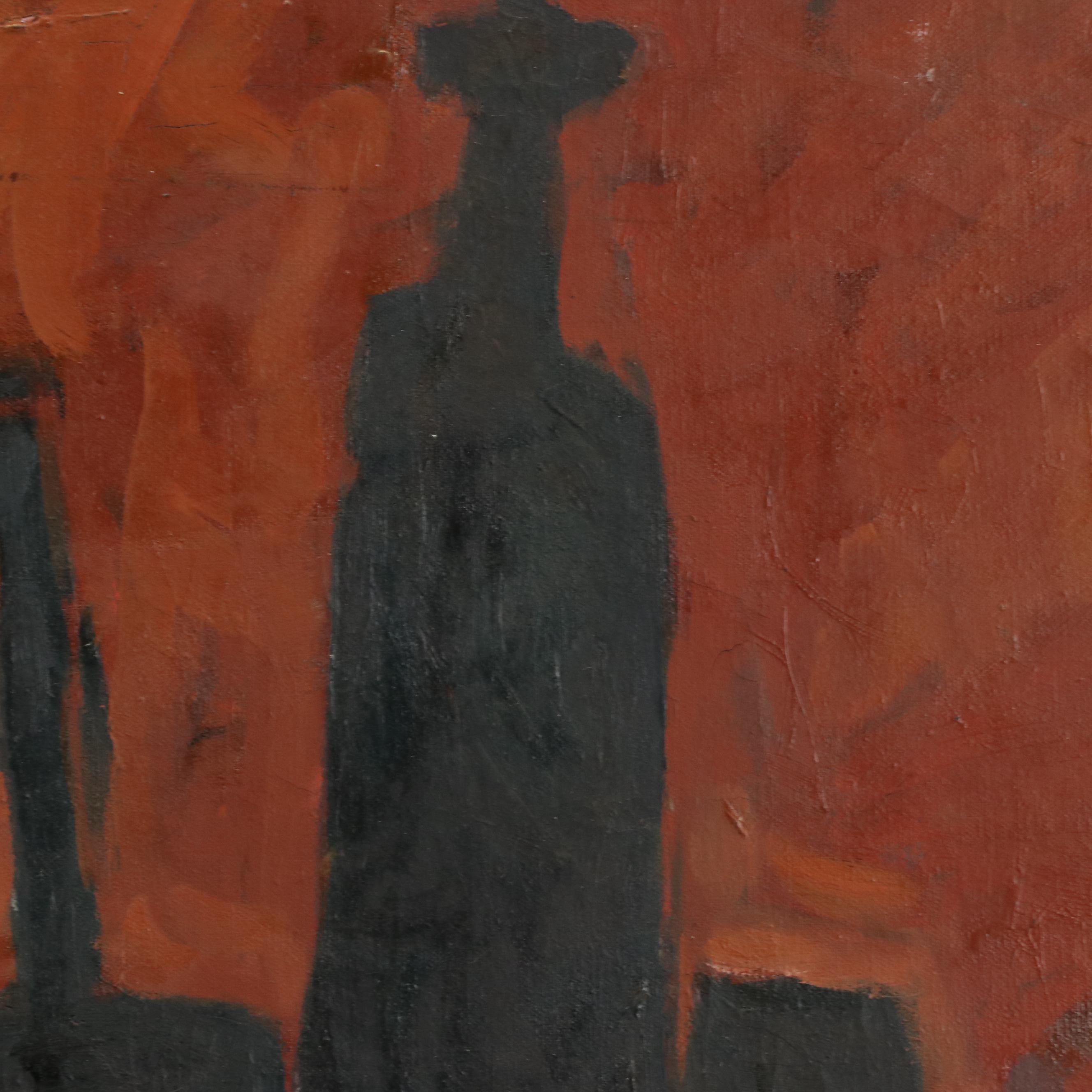 Gloria Greenberg Abstracted Painting "Still Life", 1952