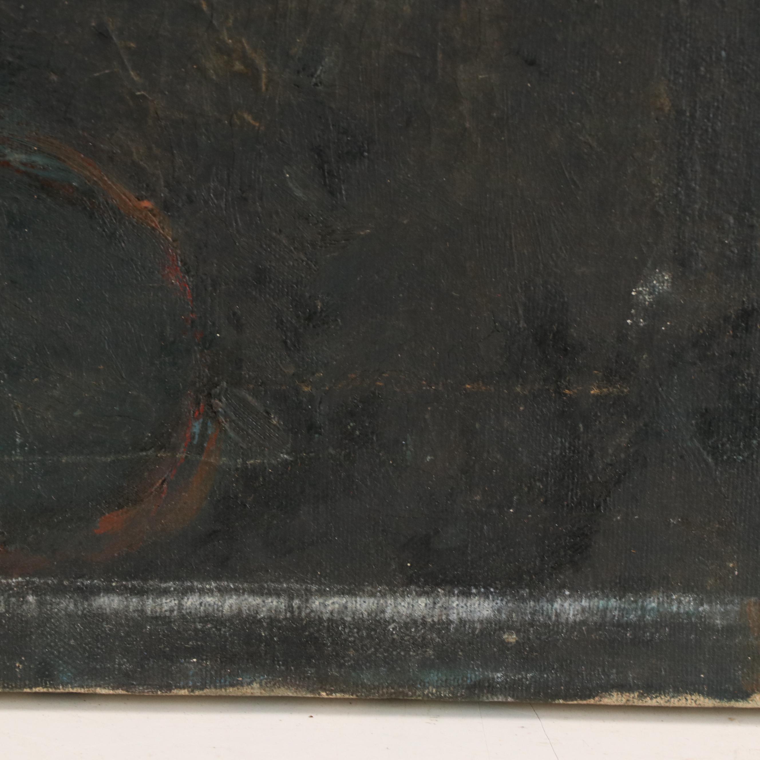 Gloria Greenberg Abstracted Painting "Still Life", 1952