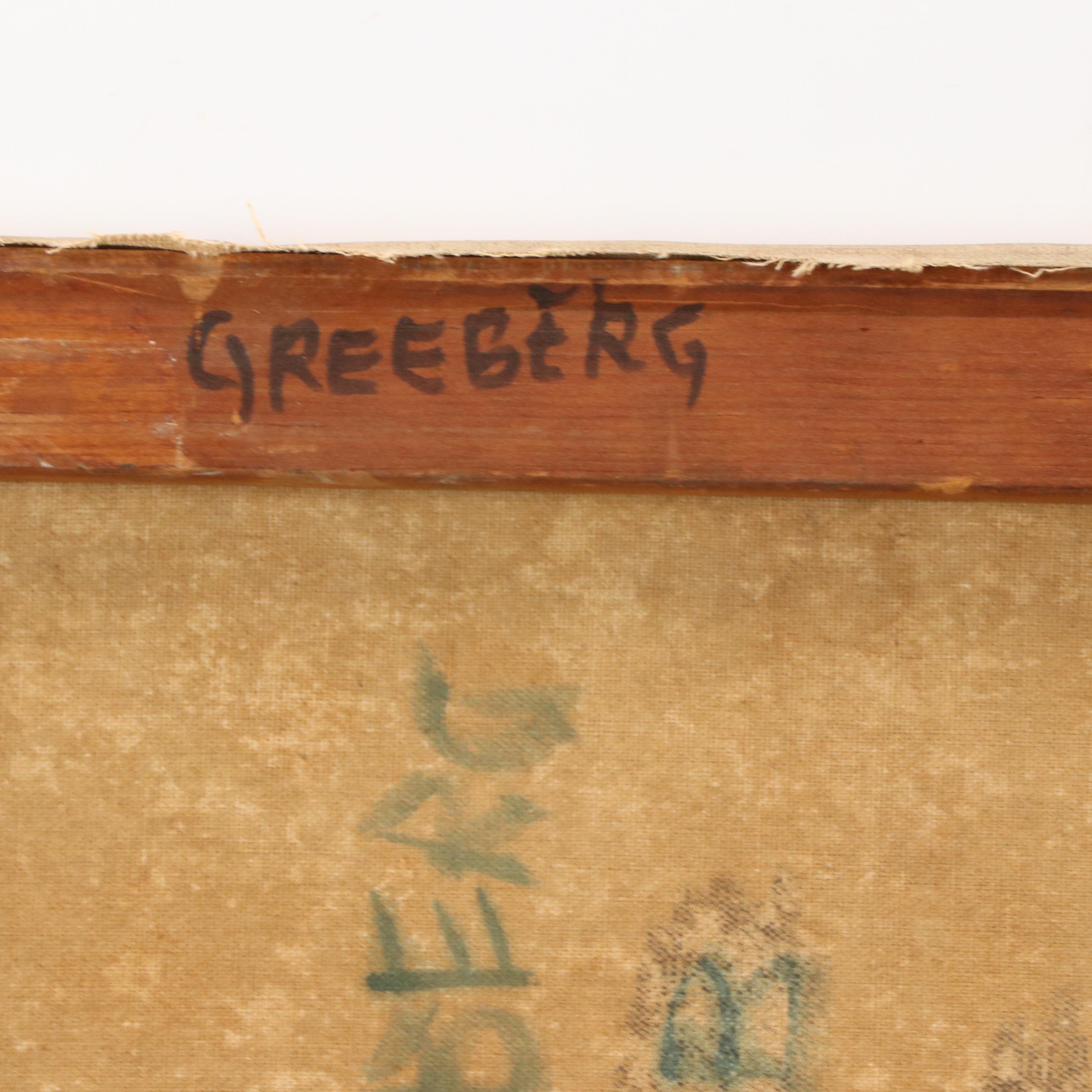 Gloria Greenberg Abstracted Painting "Still Life", 1952