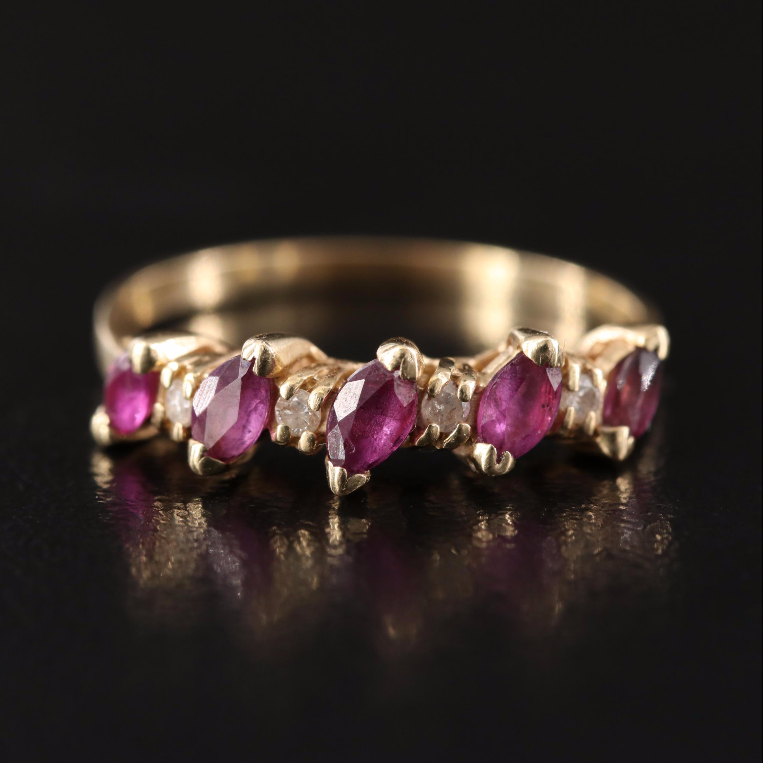 14K Ruby and Diamond Ring