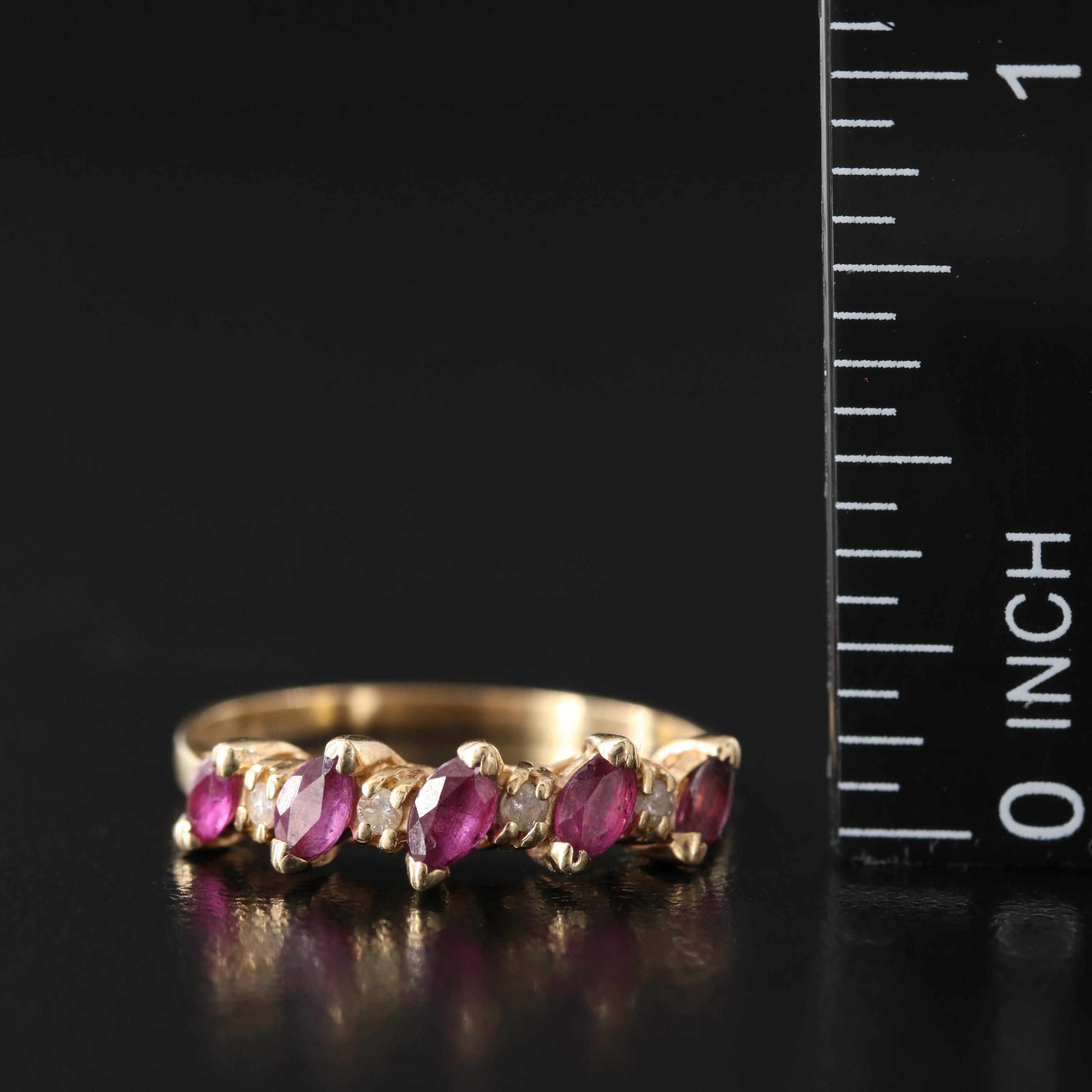 14K Ruby and Diamond Ring