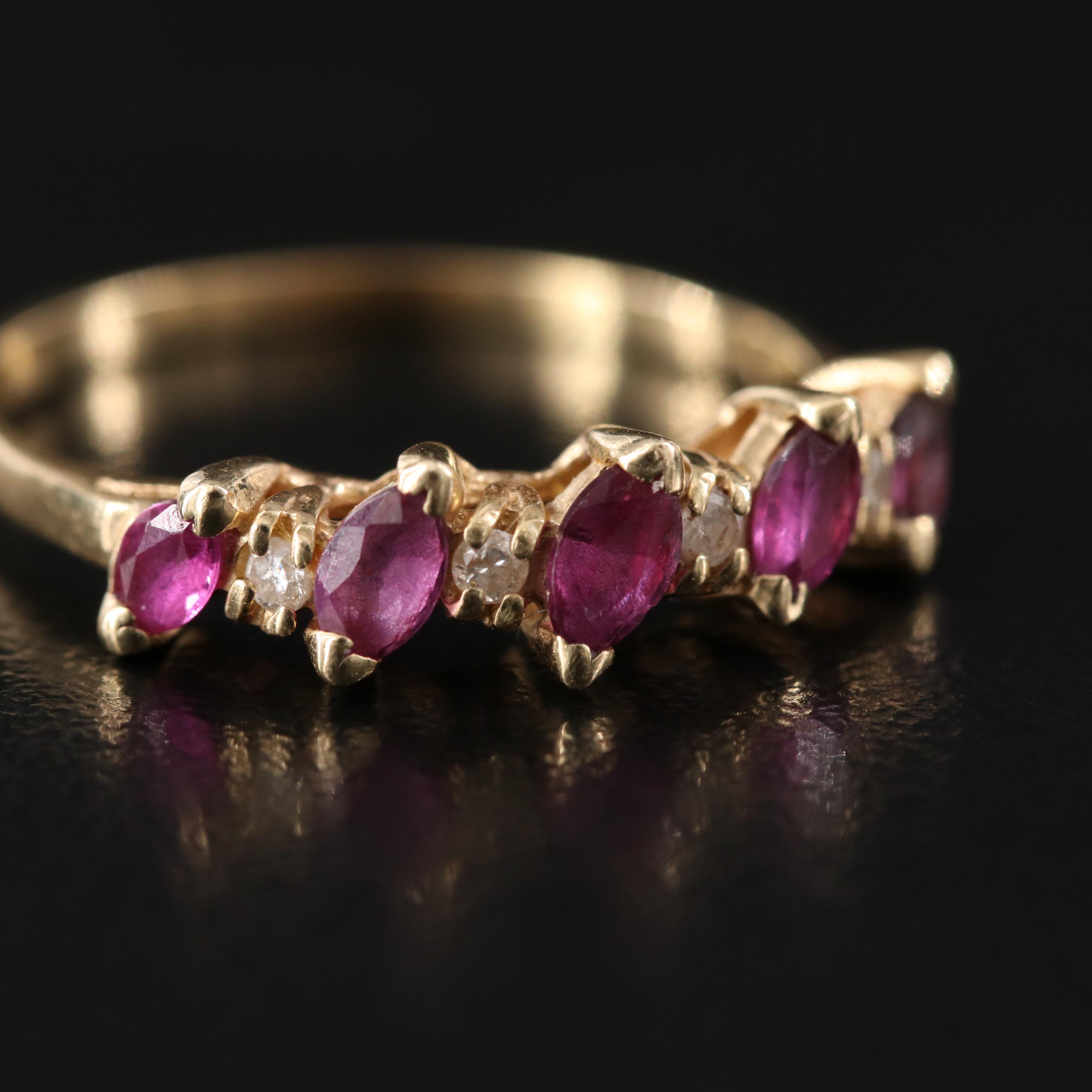 14K Ruby and Diamond Ring
