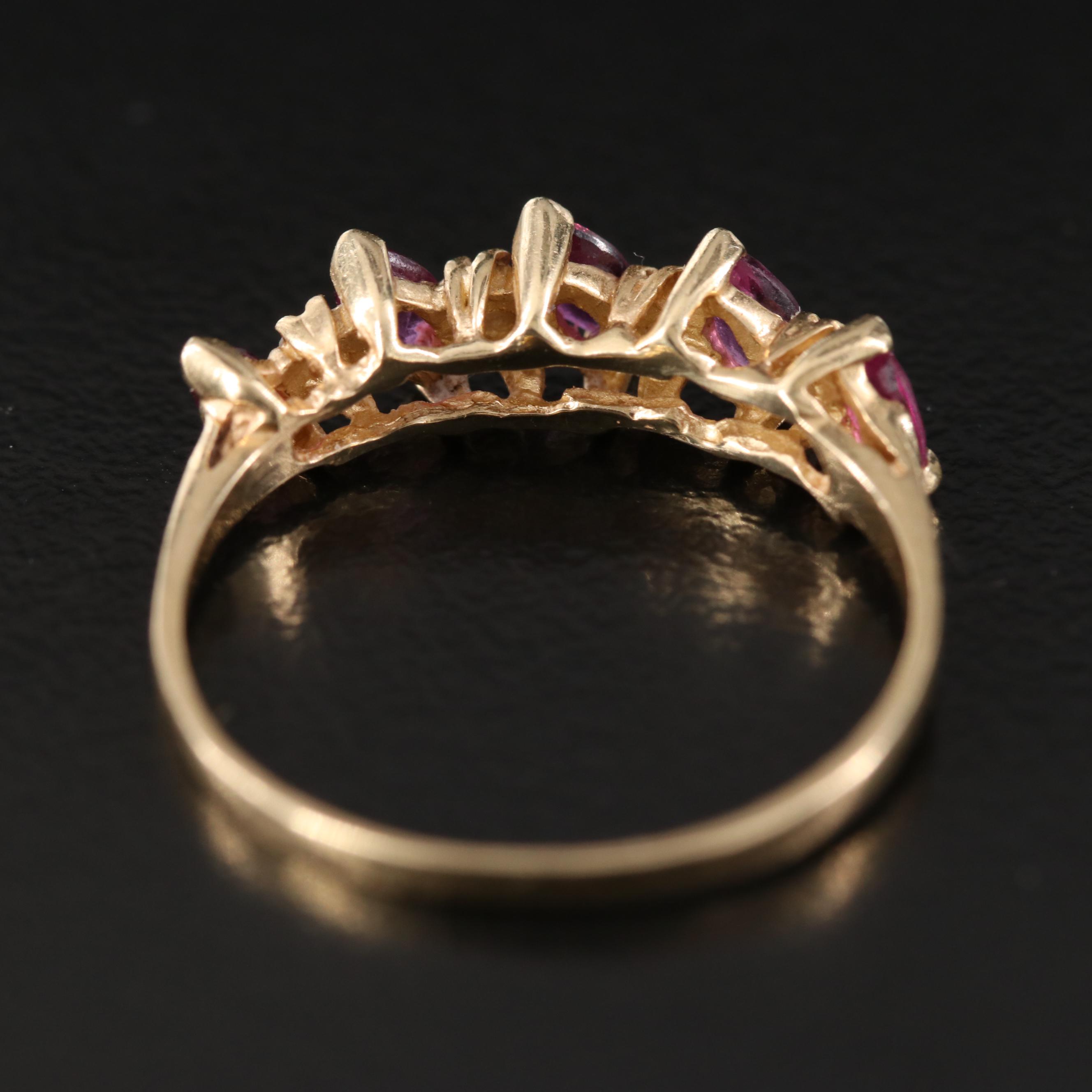 14K Ruby and Diamond Ring