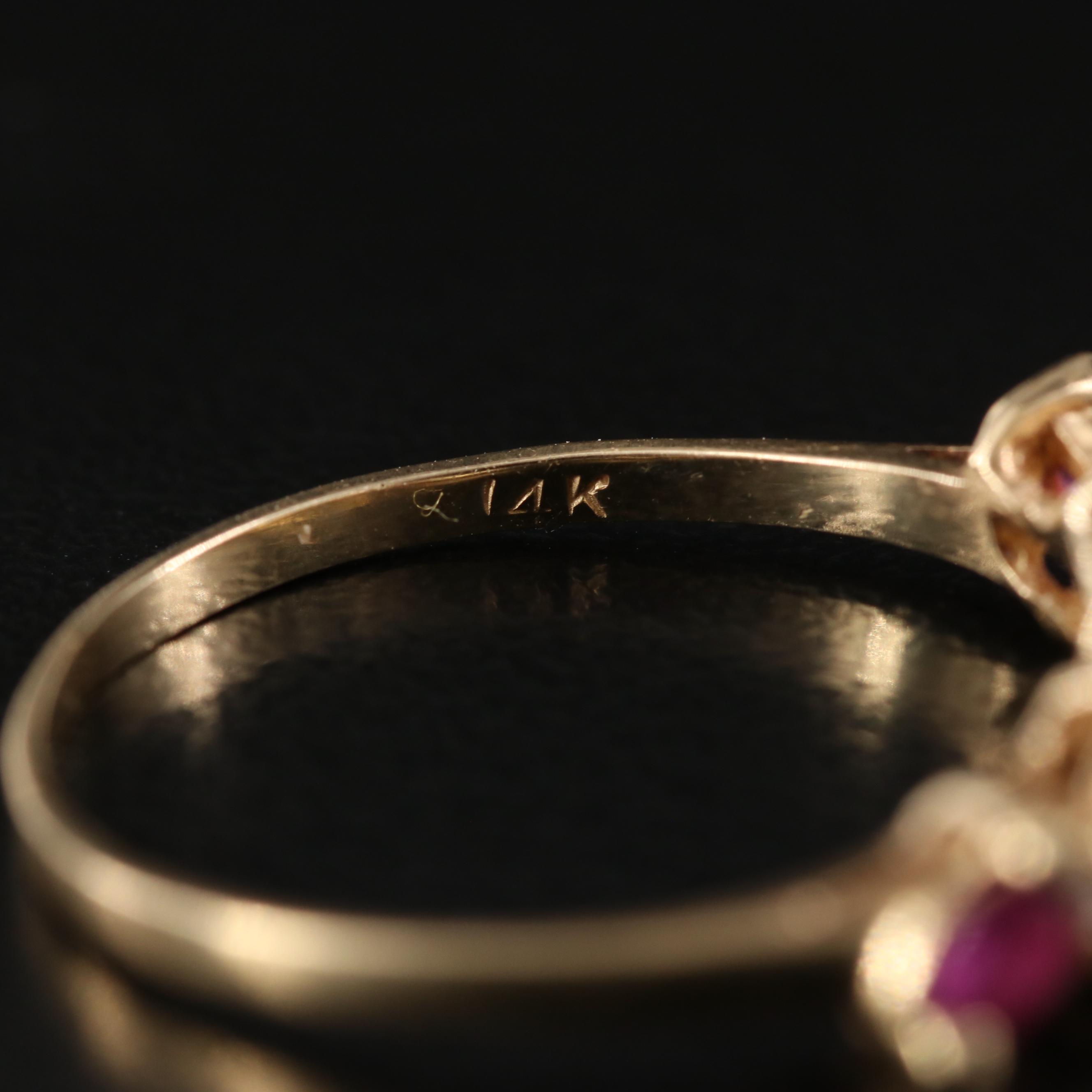 14K Ruby and Diamond Ring