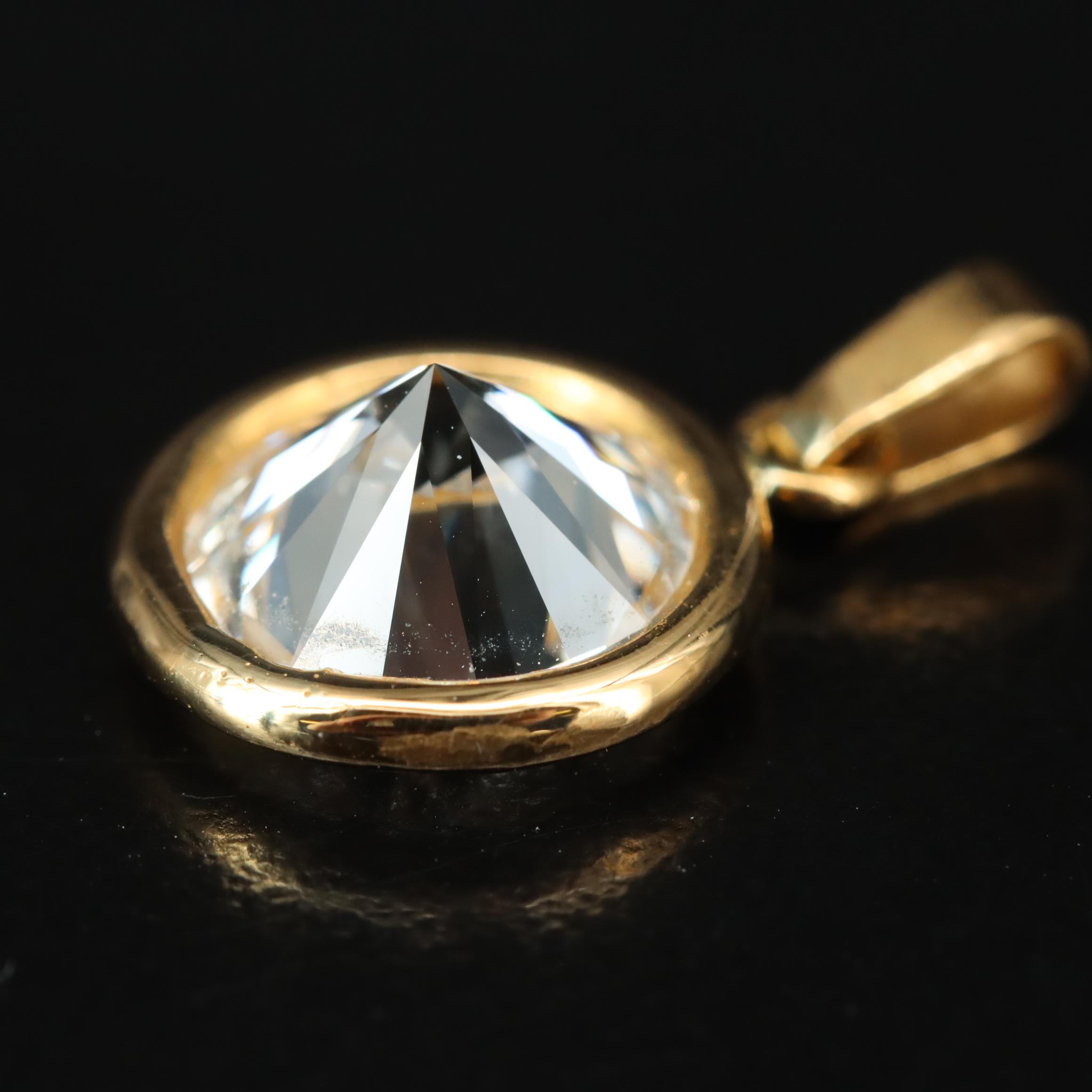 14K 3.09 CT Lab Grown Diamond Pendant with IGI Report