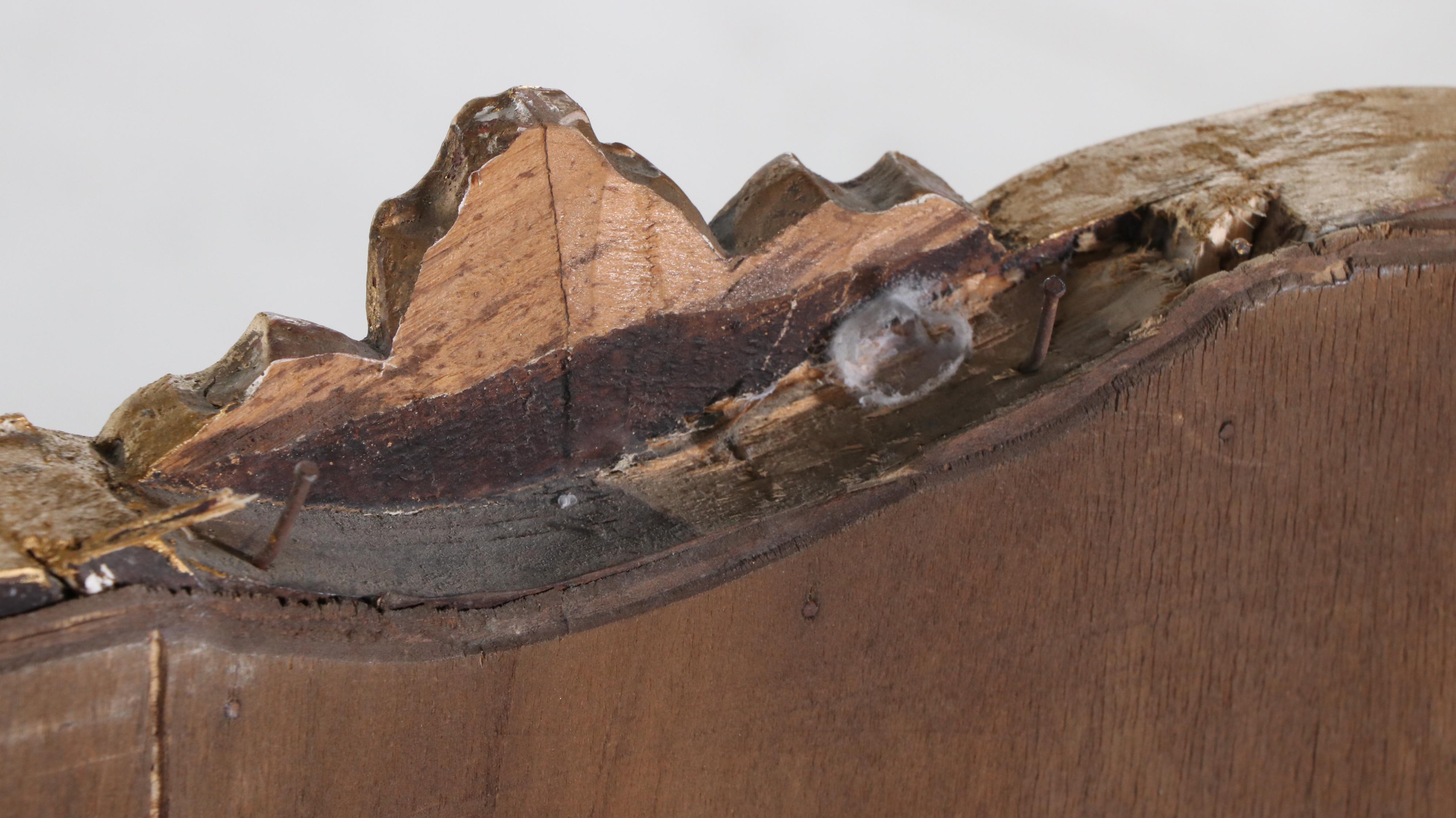 Overmantle Giltwood Mirror, Antique