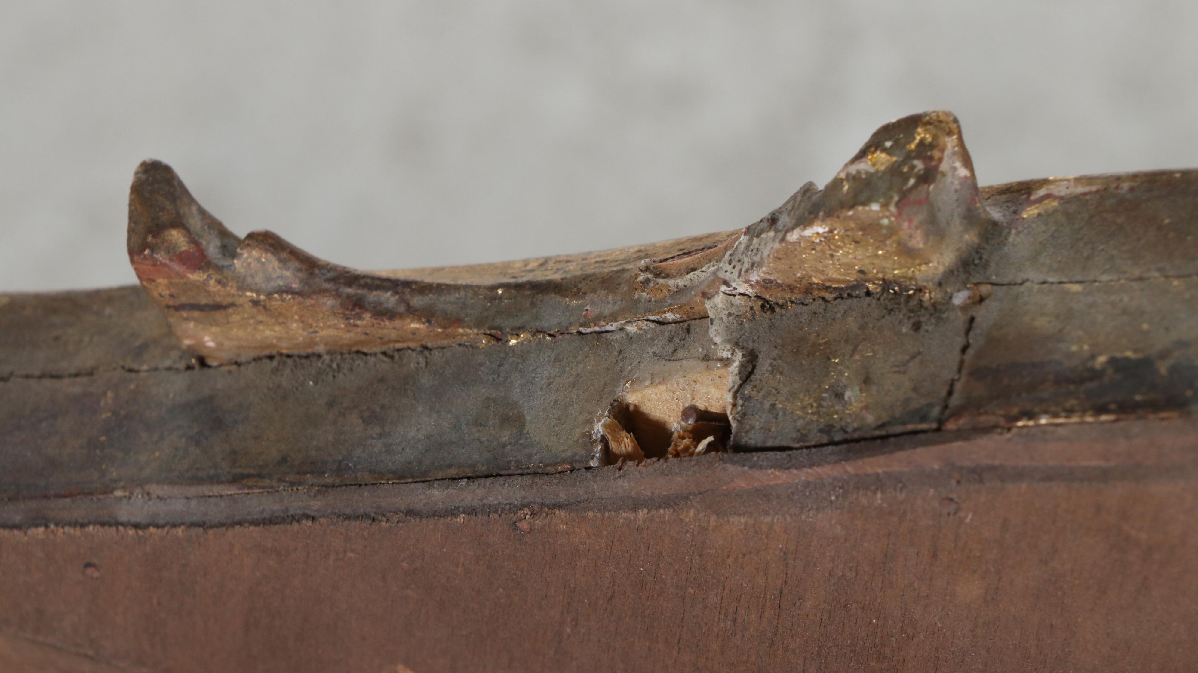 Overmantle Giltwood Mirror, Antique