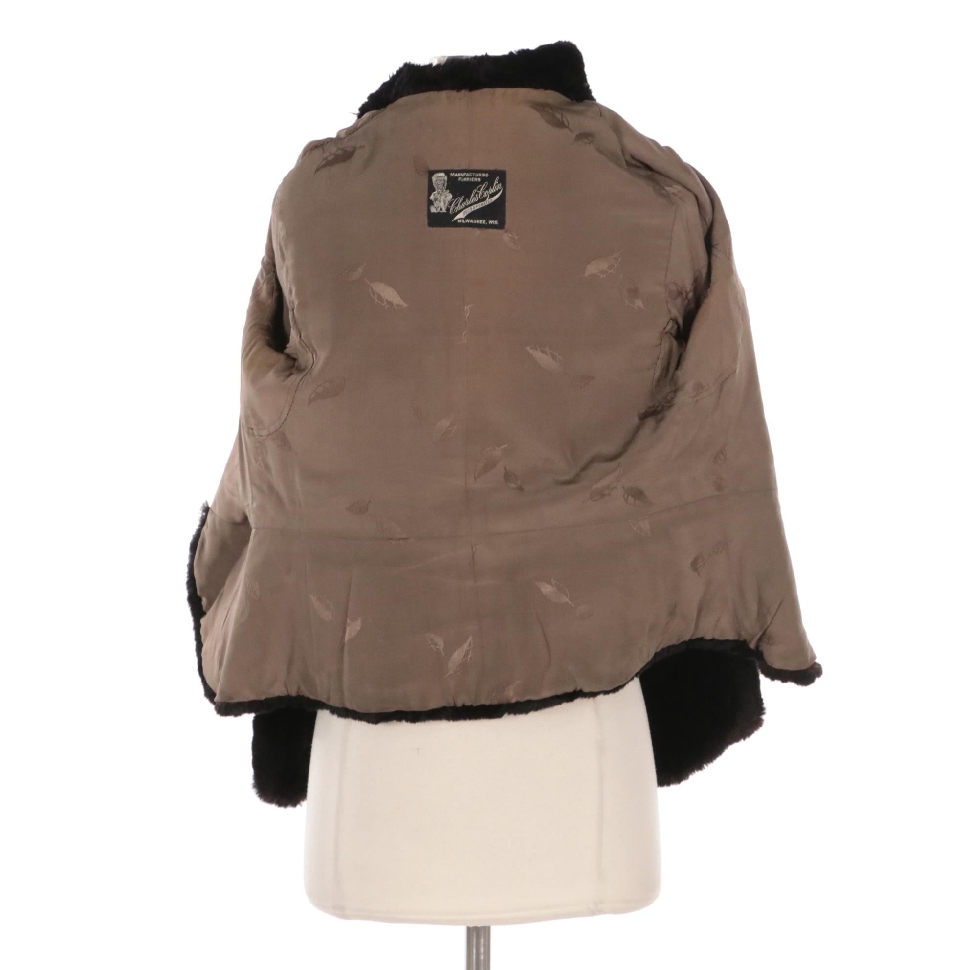 Charles Coplin Sheared Muskrat Fur Jacket