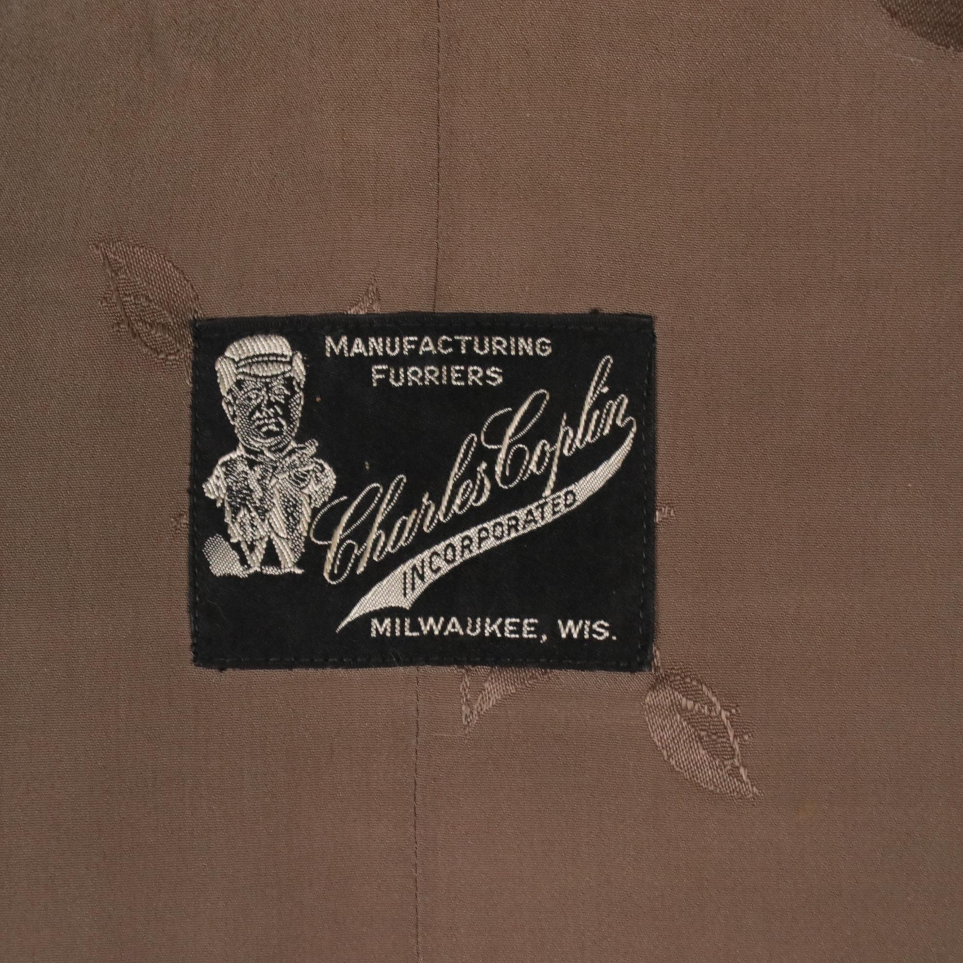 Charles Coplin Sheared Muskrat Fur Jacket