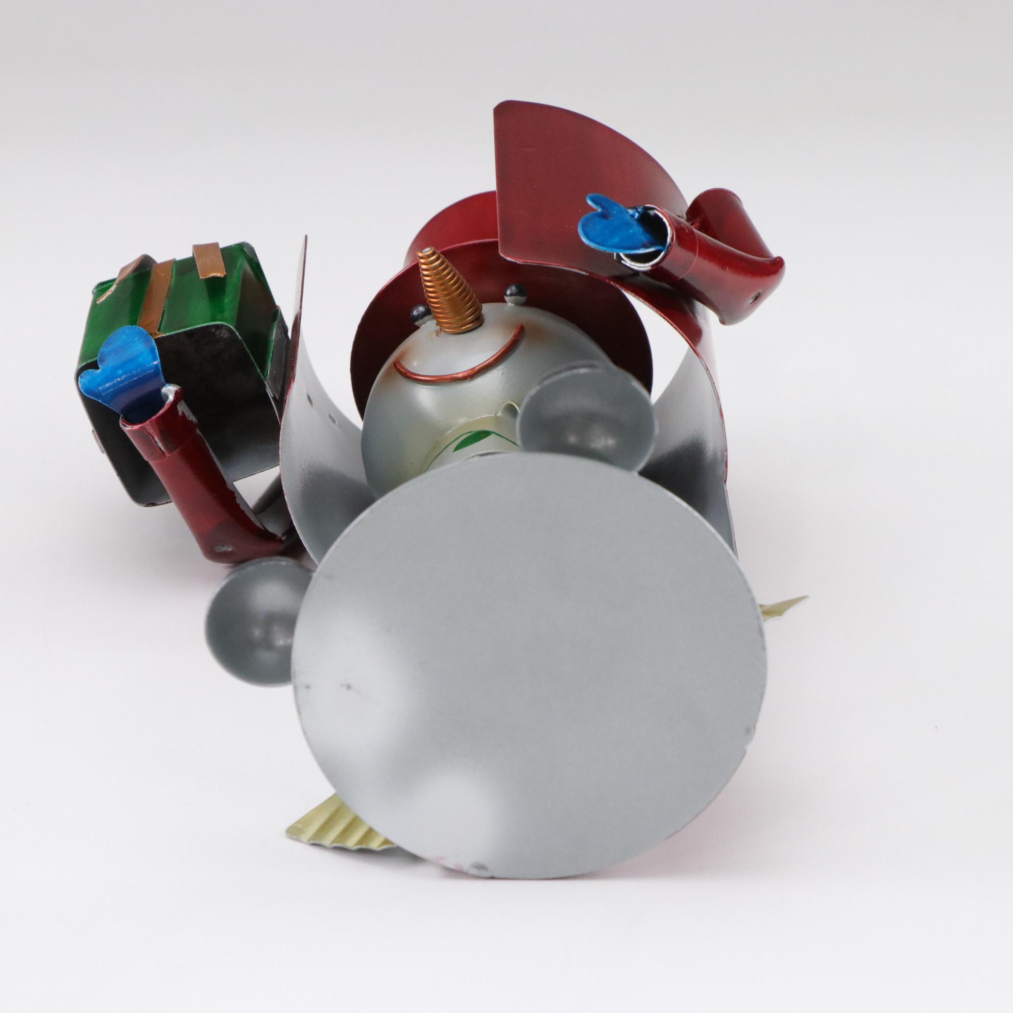 Metal Snowman Wine Bottle Holder, Reindeer Wall Hanging, & Ceramic Santa Plates