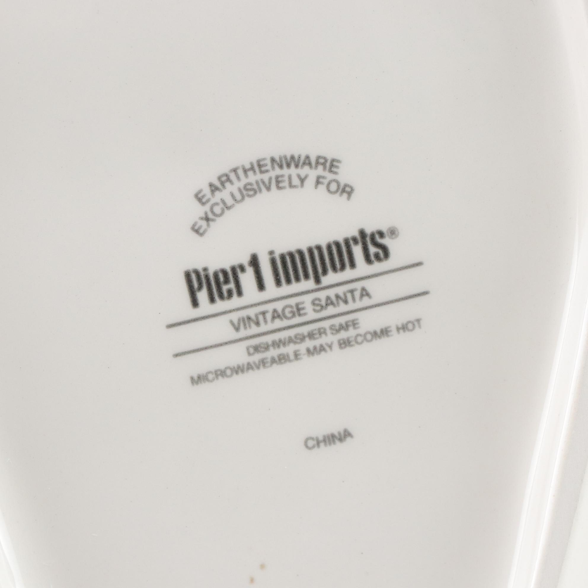 Metal Snowman Wine Bottle Holder, Reindeer Wall Hanging, & Ceramic Santa Plates