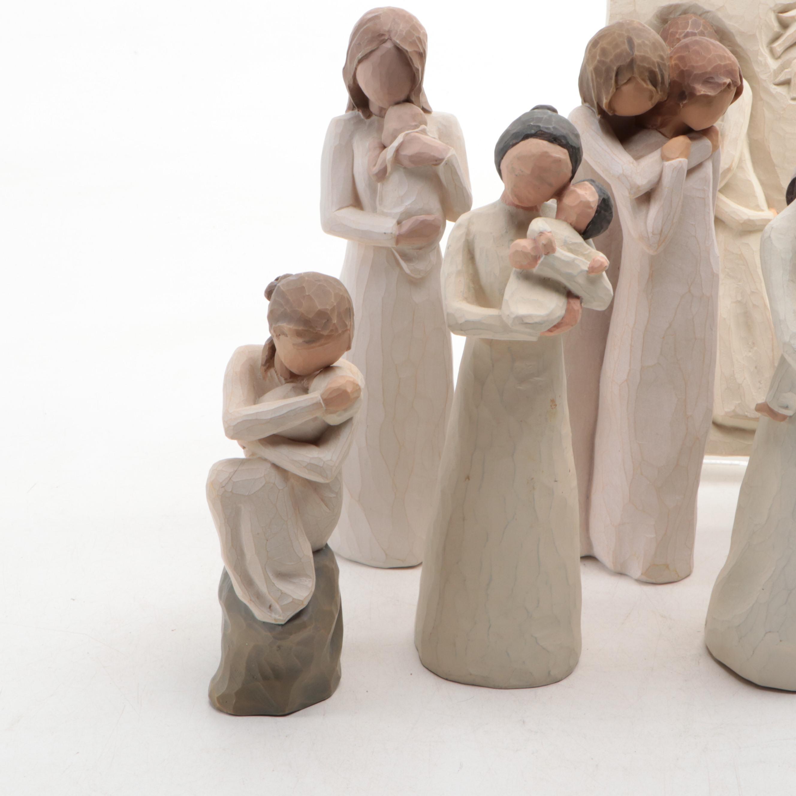Willow Tree "Promise," "Angel of Mine" and More Figurines, Box and Wall Hanging