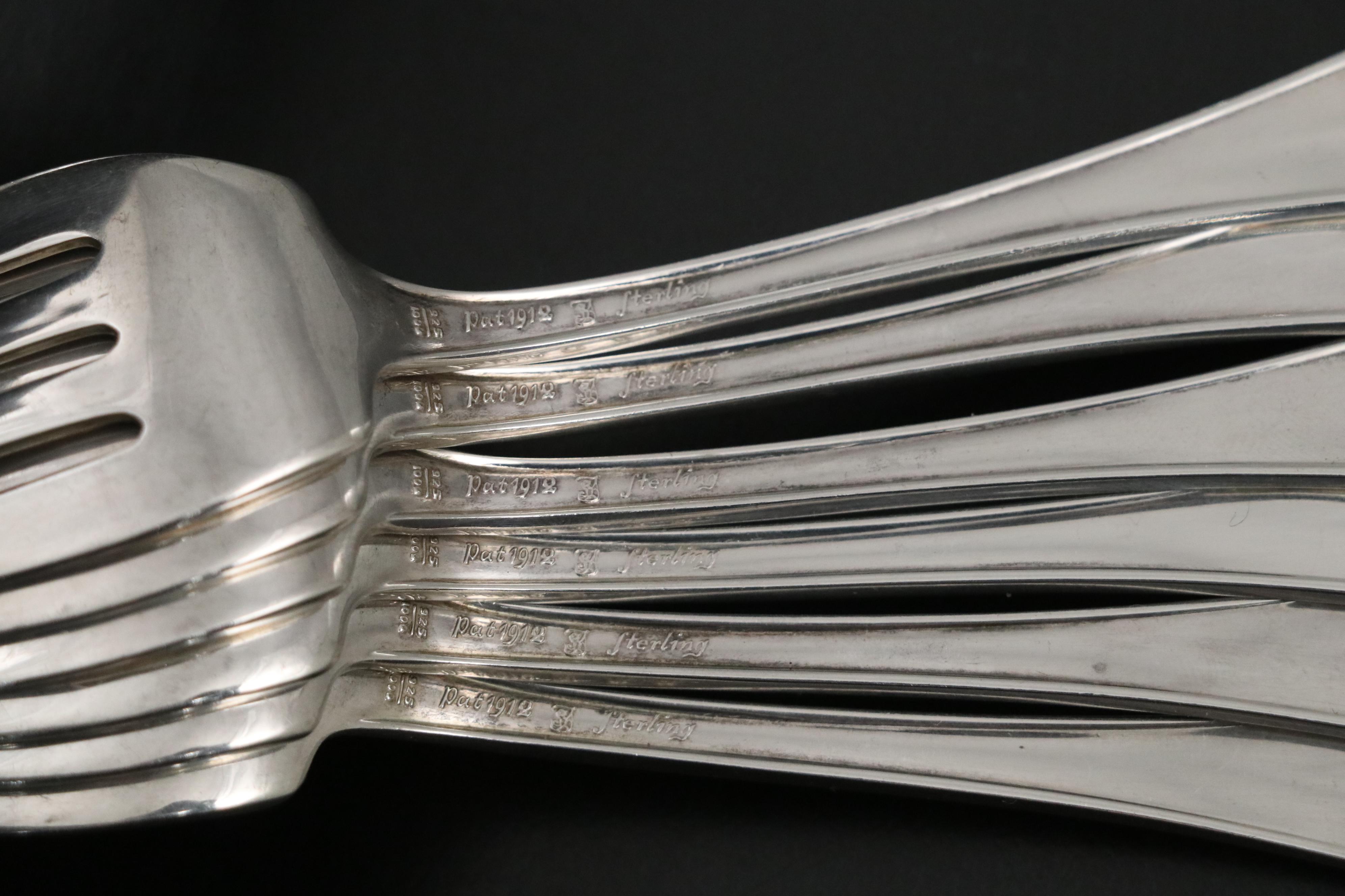Towle "Mary Chilton" Sterling Salad Forks with Other Sterling Forks