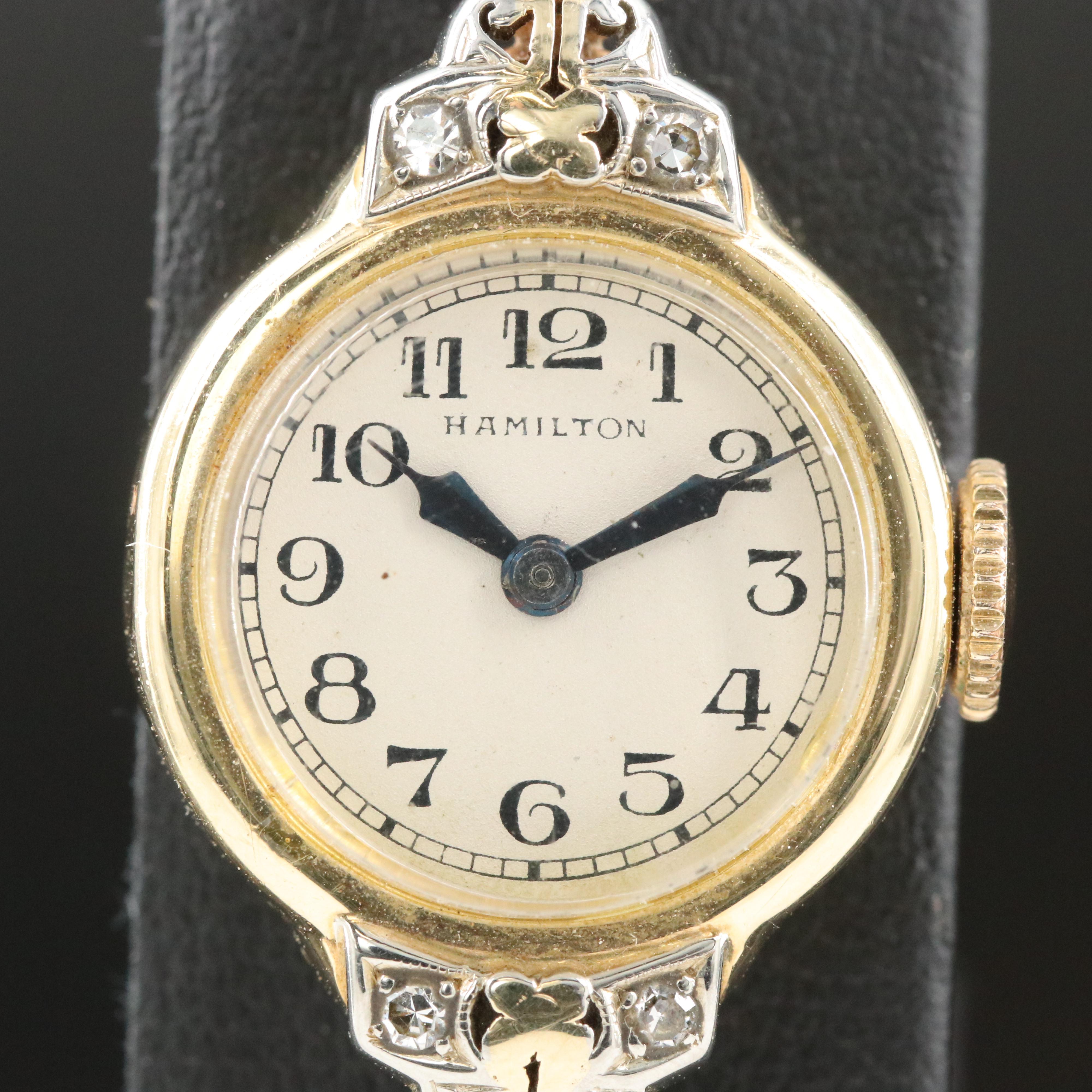1937 14K Hamilton Diamond Watch