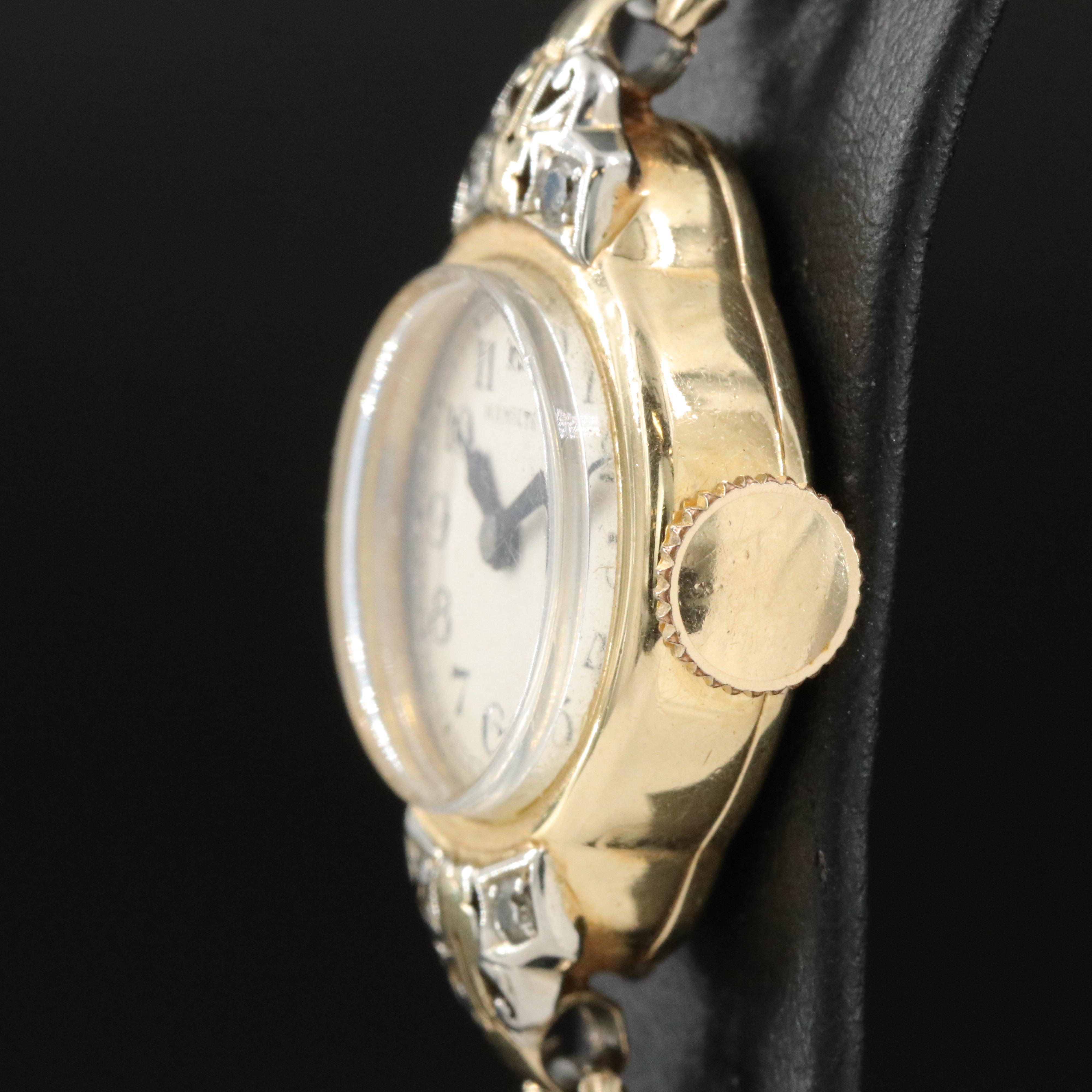 1937 14K Hamilton Diamond Watch