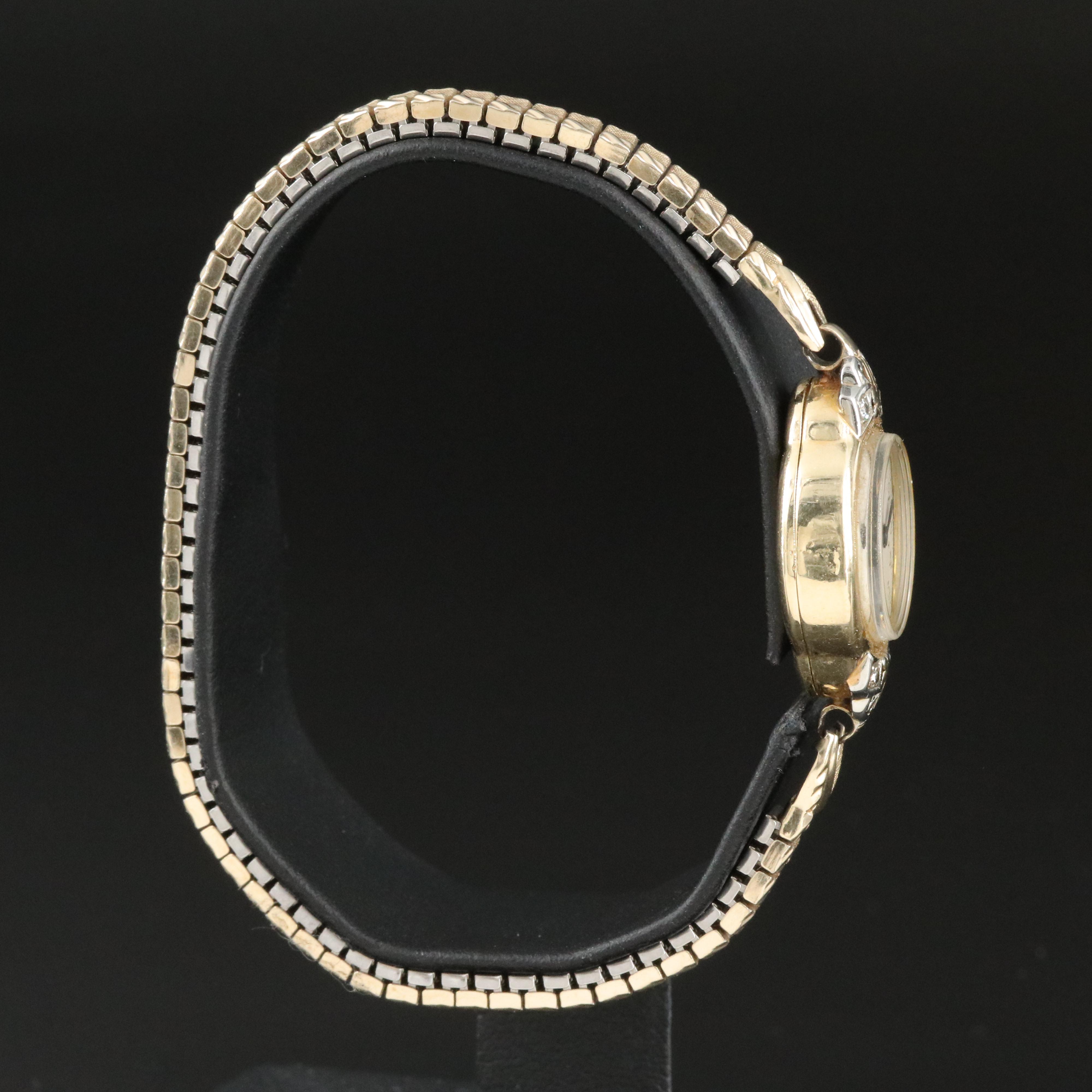 1937 14K Hamilton Diamond Watch