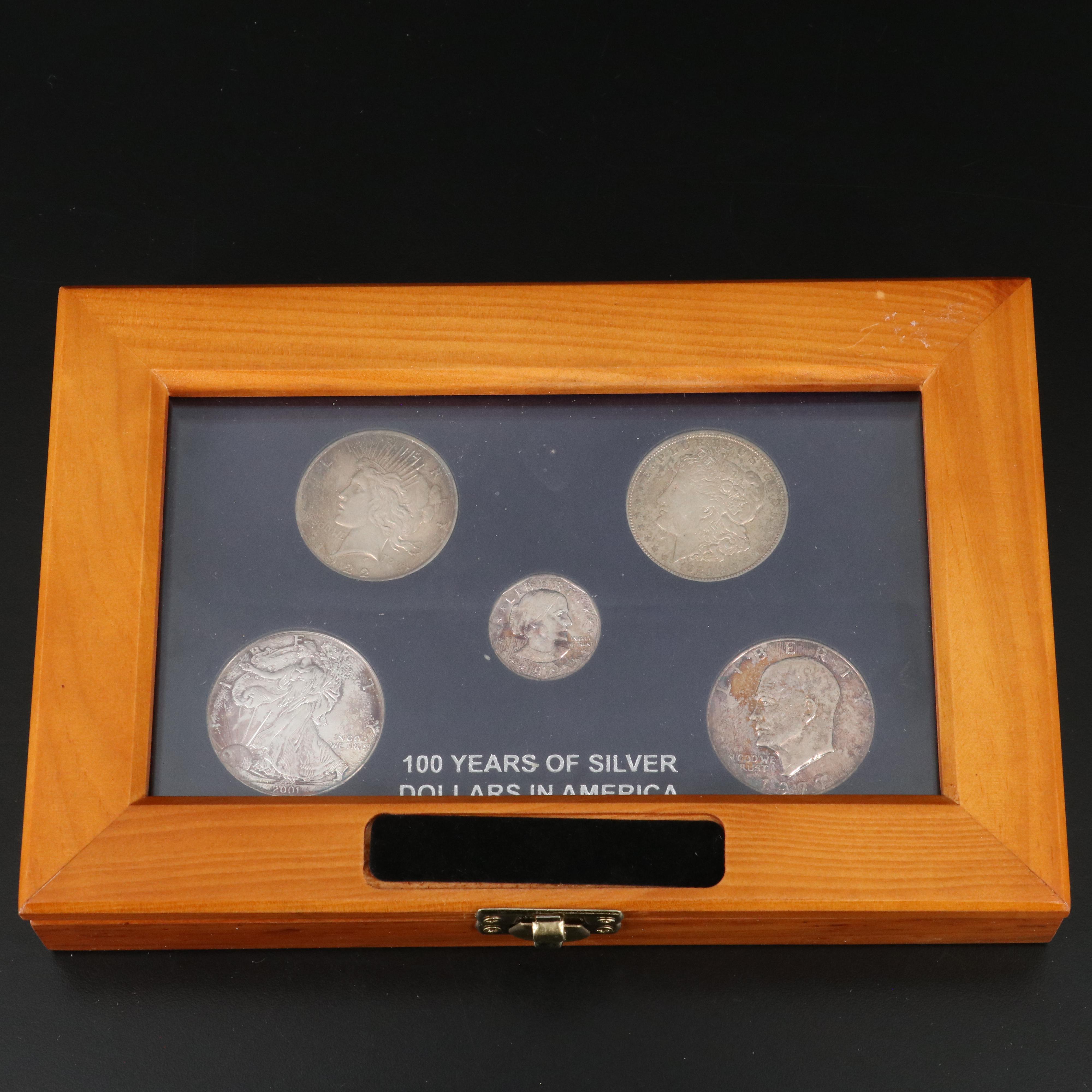 Collection of 100 Years of Dollar Coins in America