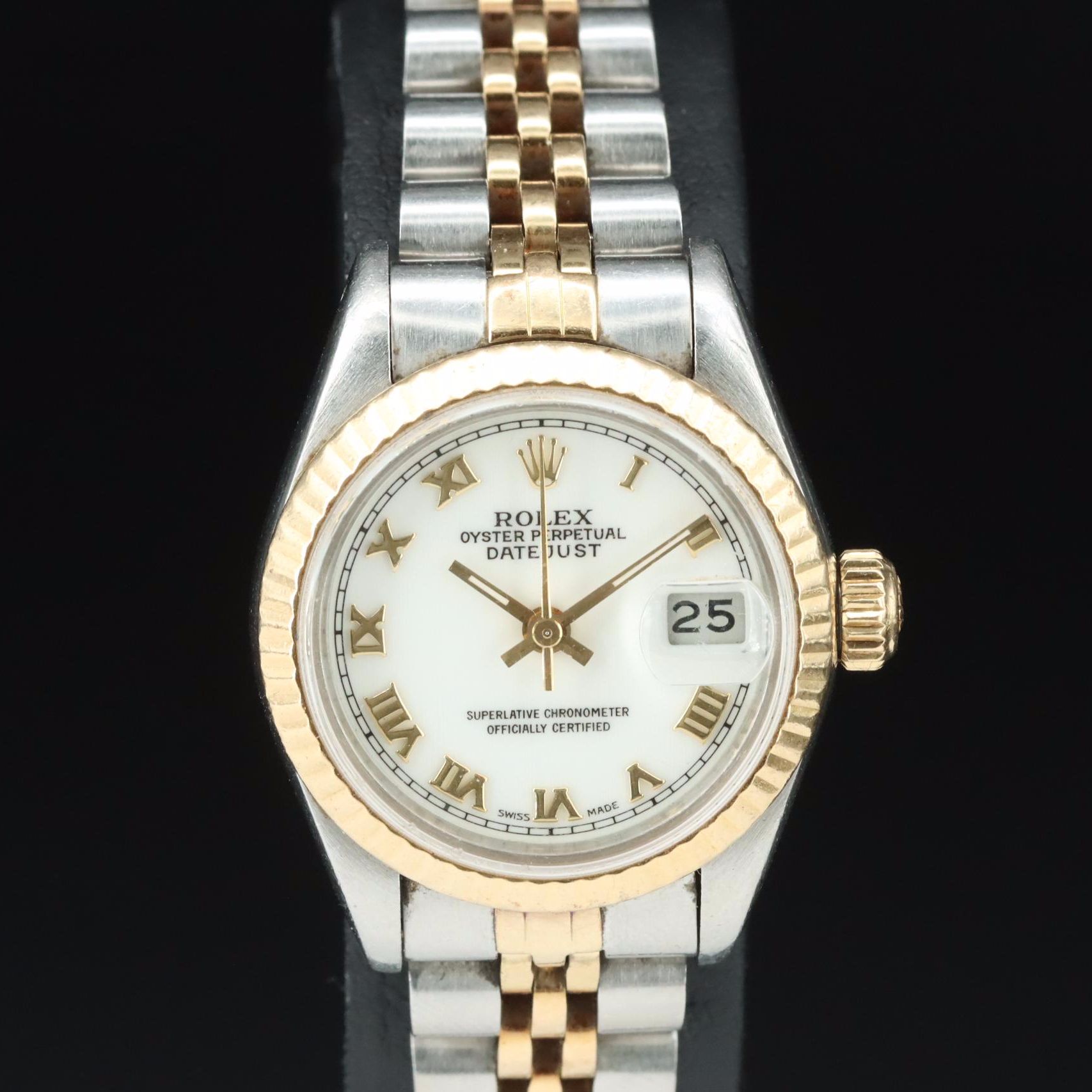 1983 Rolex White Roman Dial Datejust Watch