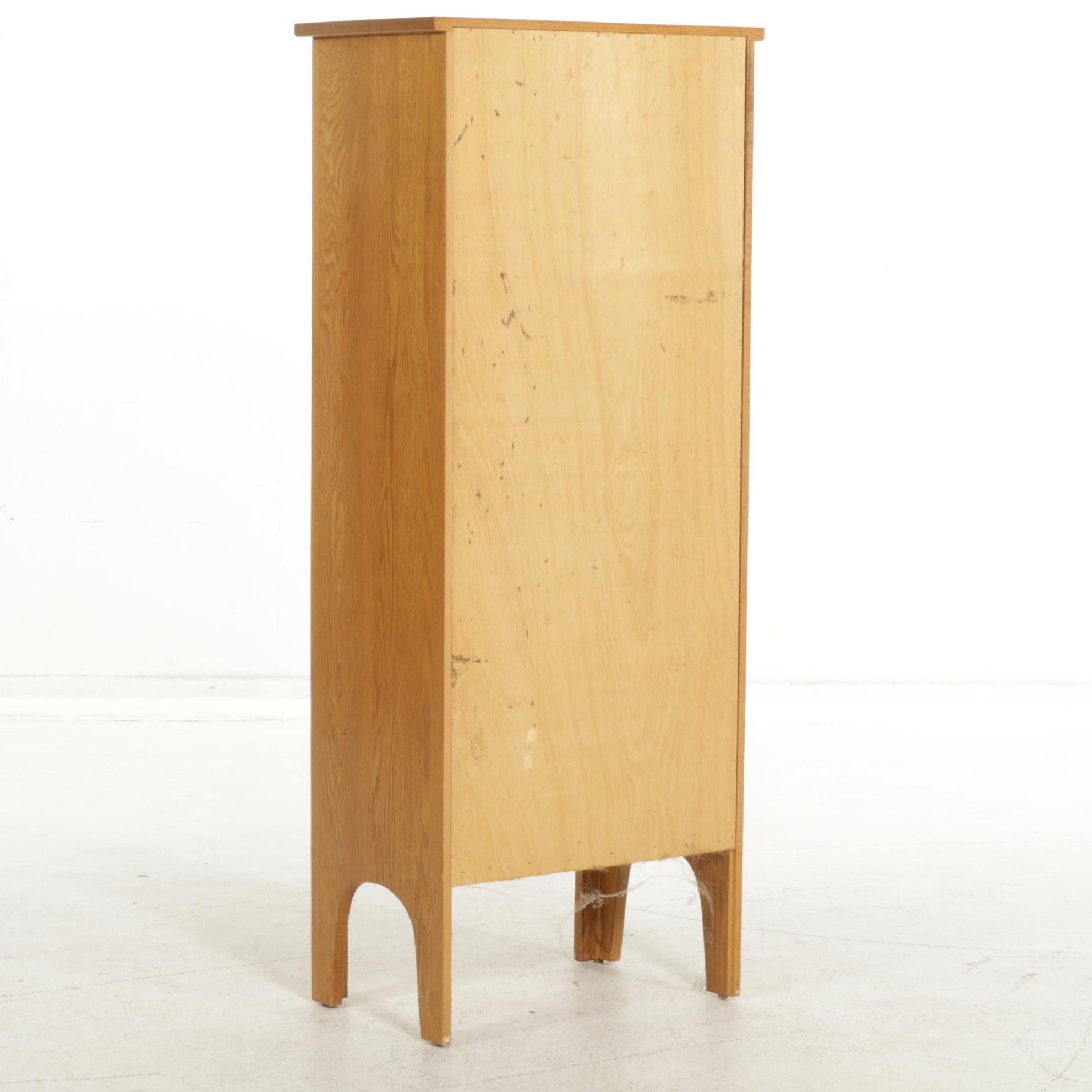 Oak Kitchen Cabinet with Punched Tin Door Panels