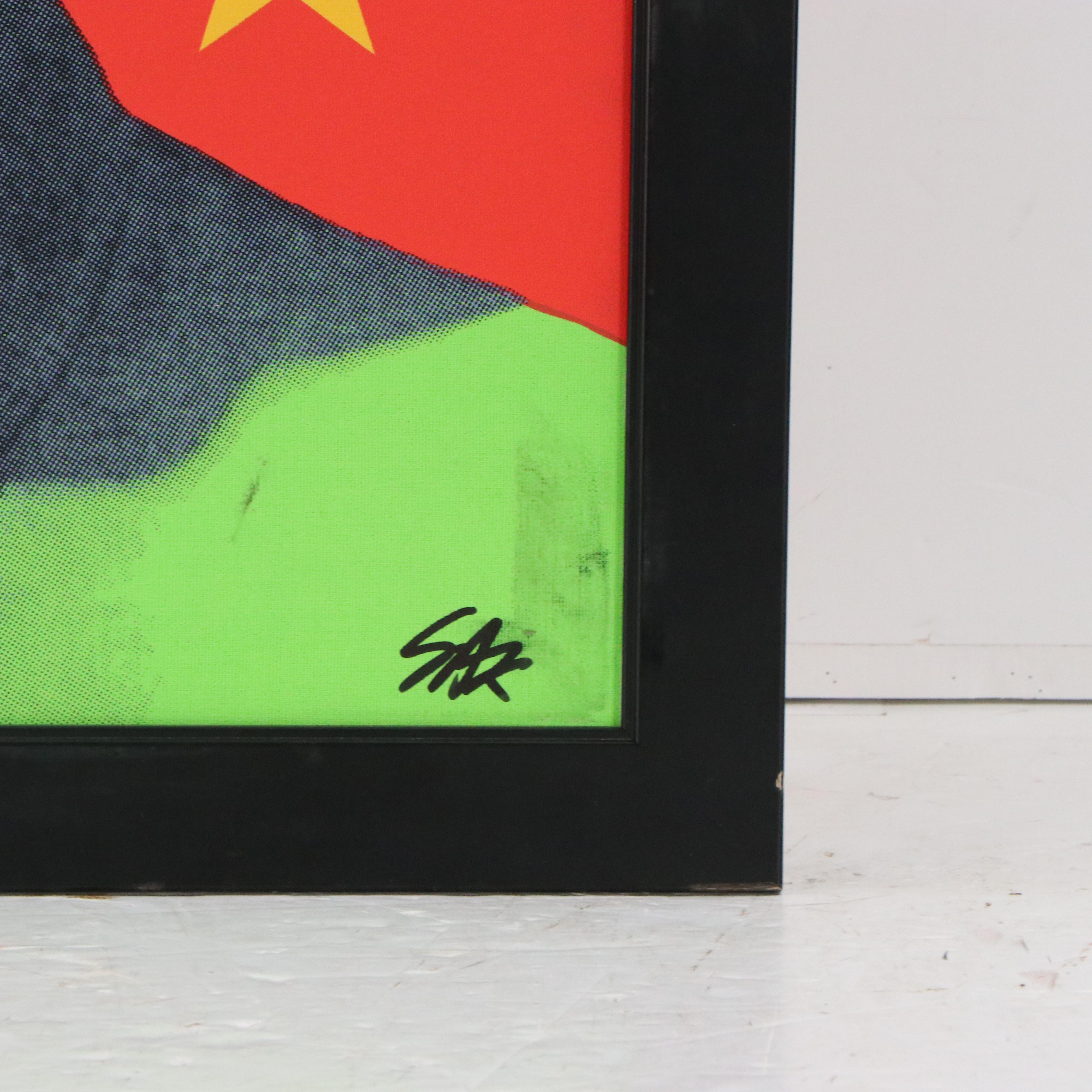 Steve Kaufman Pop Art Embellished Silkscreen "Give Kids a Break"