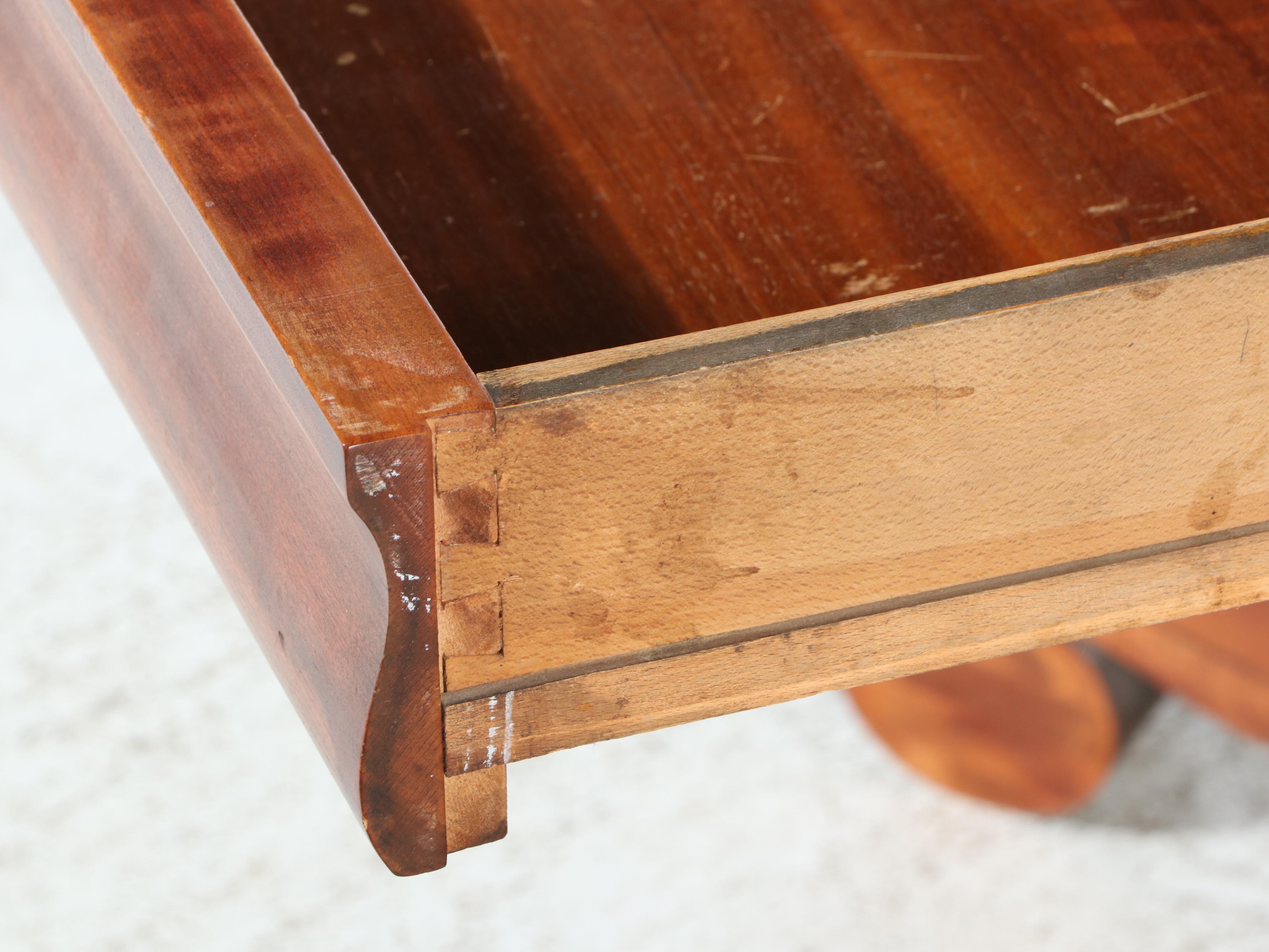 American Empire Revival Mahogany Library Table, Early 20th Century