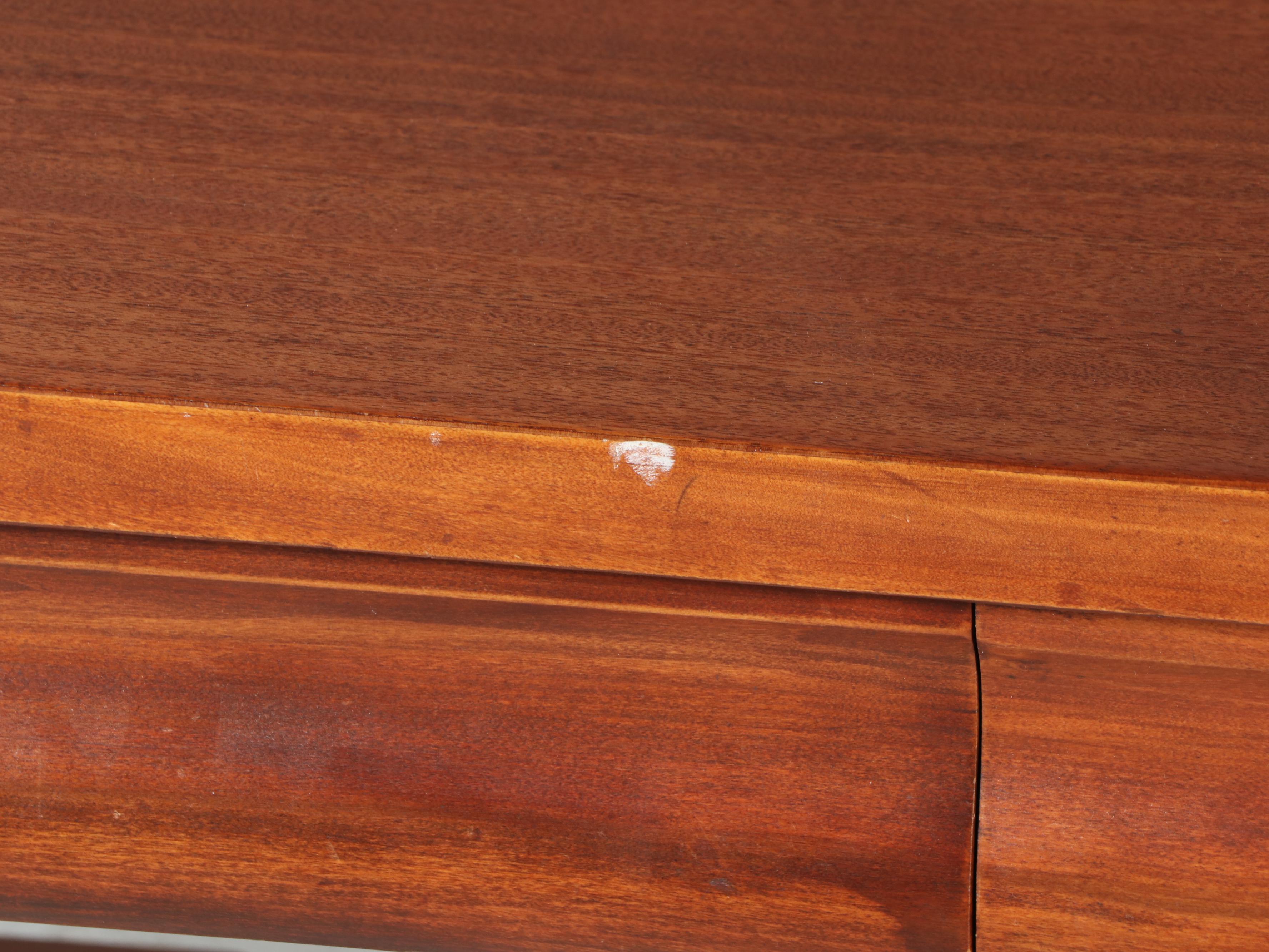 American Empire Revival Mahogany Library Table, Early 20th Century