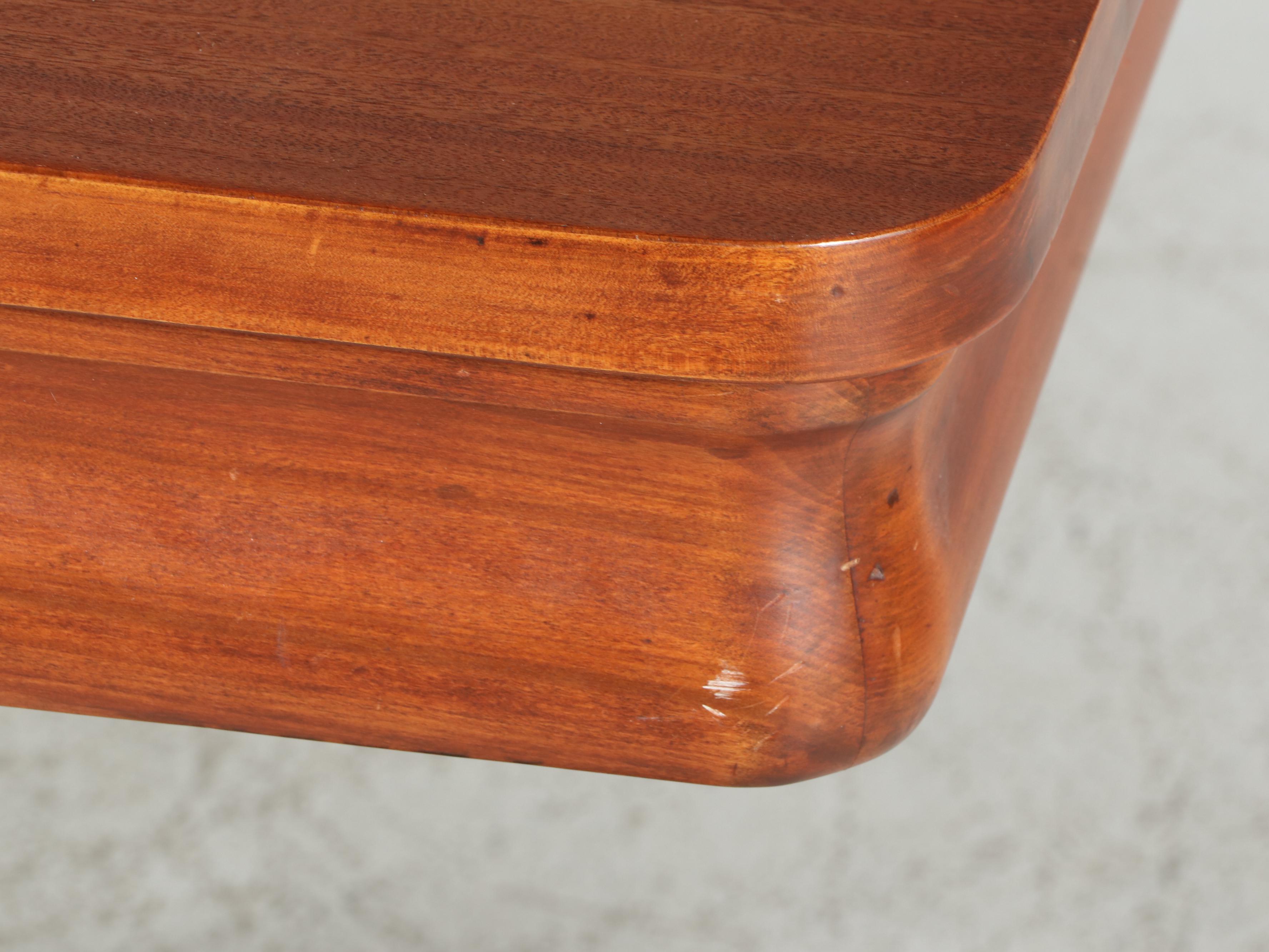 American Empire Revival Mahogany Library Table, Early 20th Century