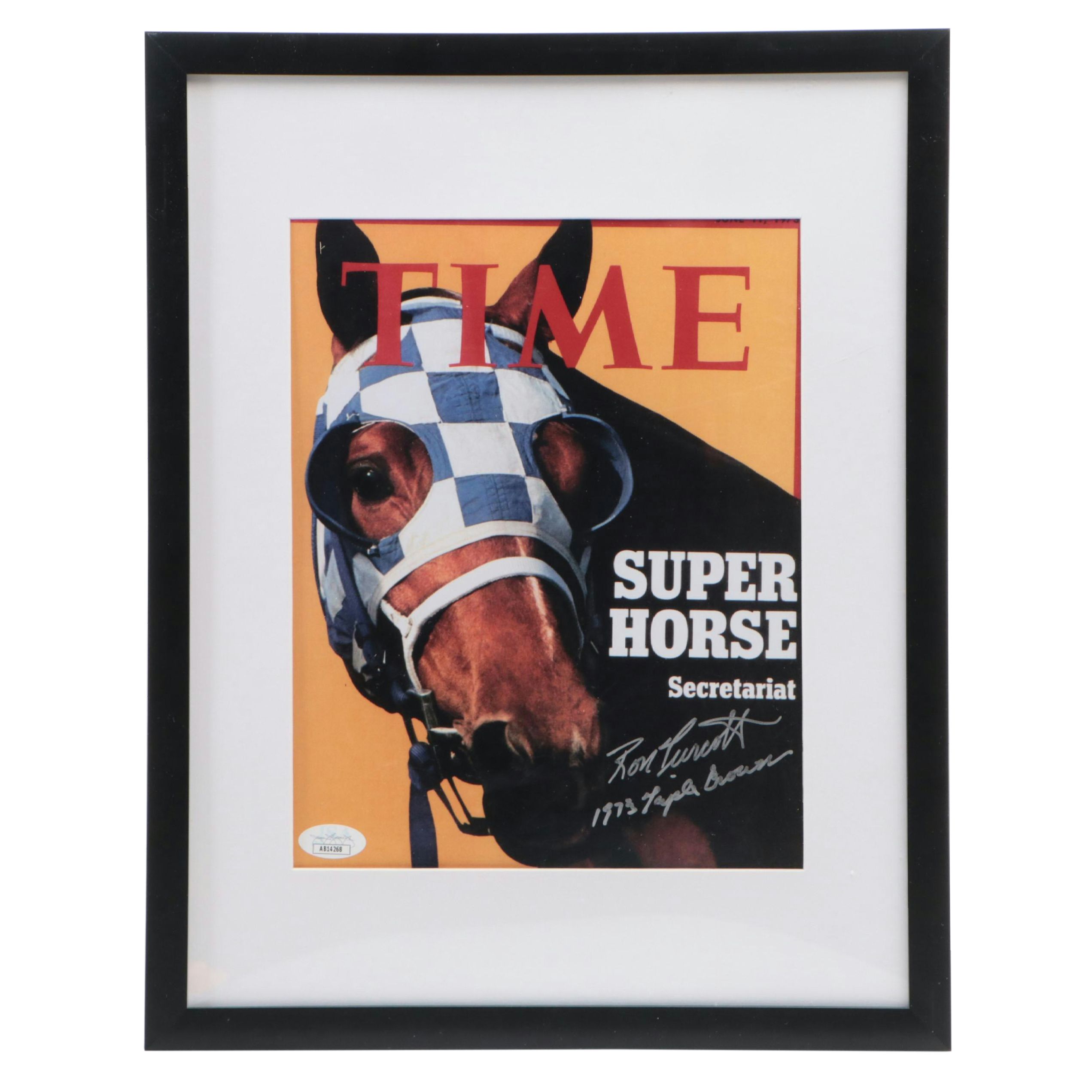 Ron Turcotte Signed “TIME” Magazine Print Featuring Secretariat, JSA