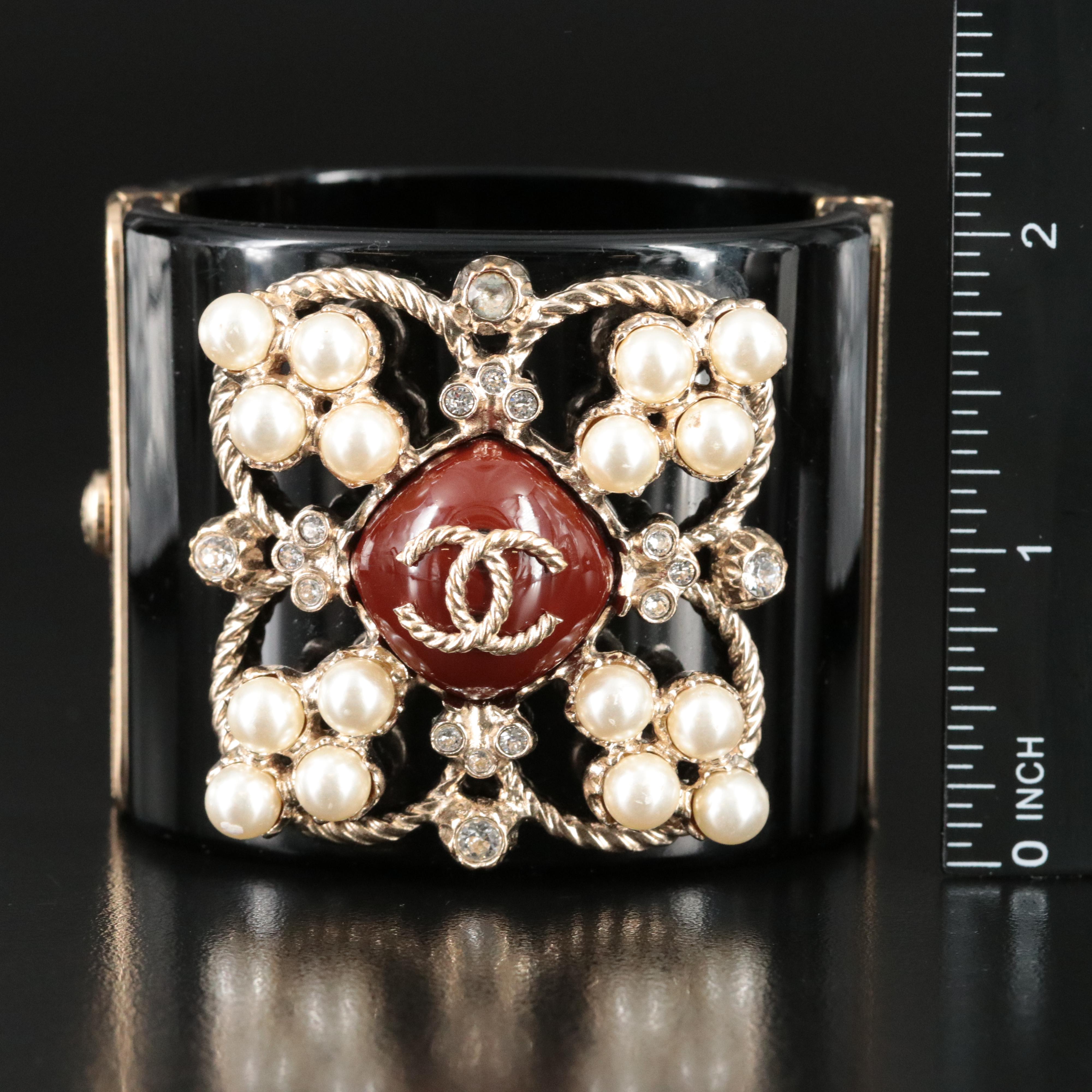 Chanel CC Gripoix Cuff Bracelet Italy 2015