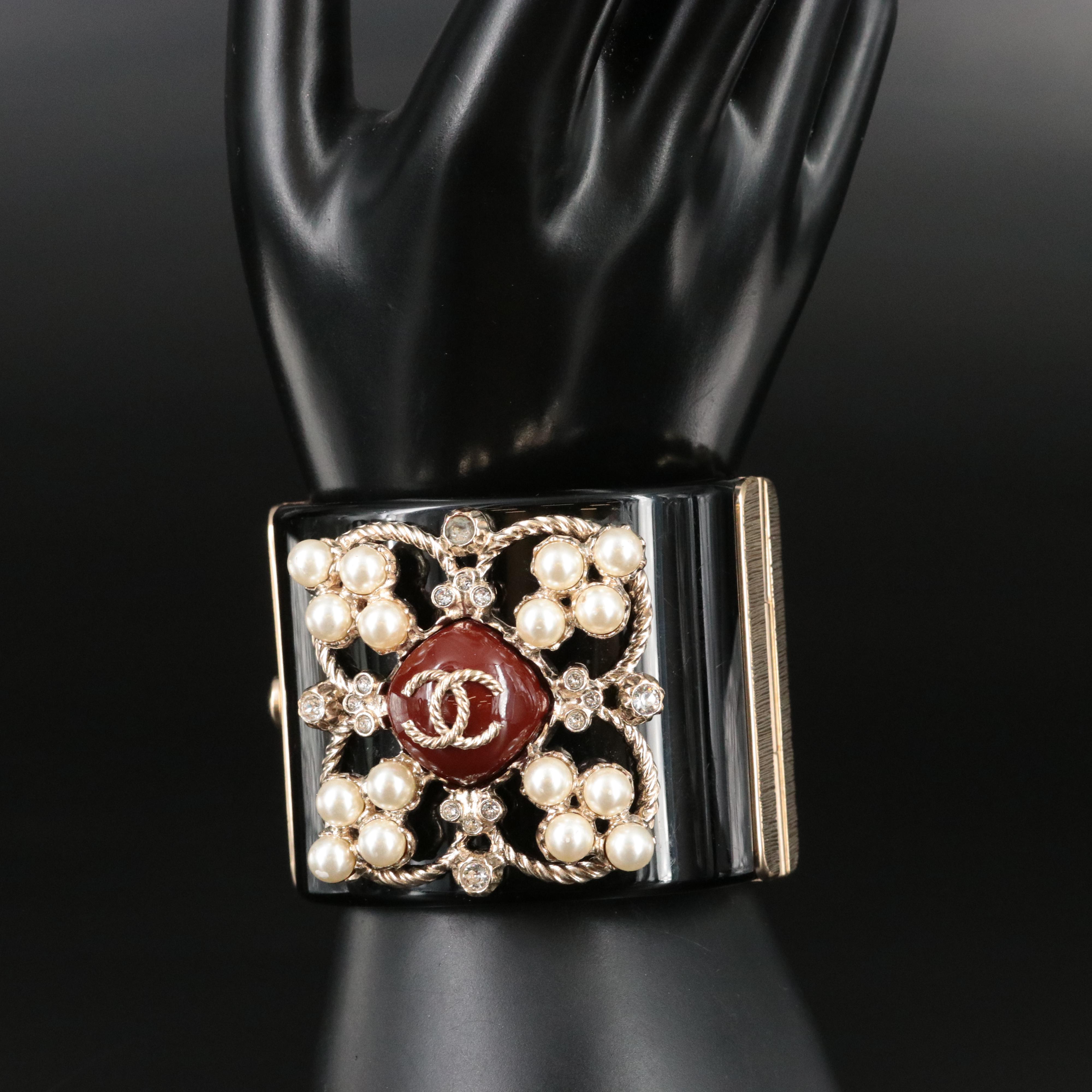 Chanel CC Gripoix Cuff Bracelet Italy 2015