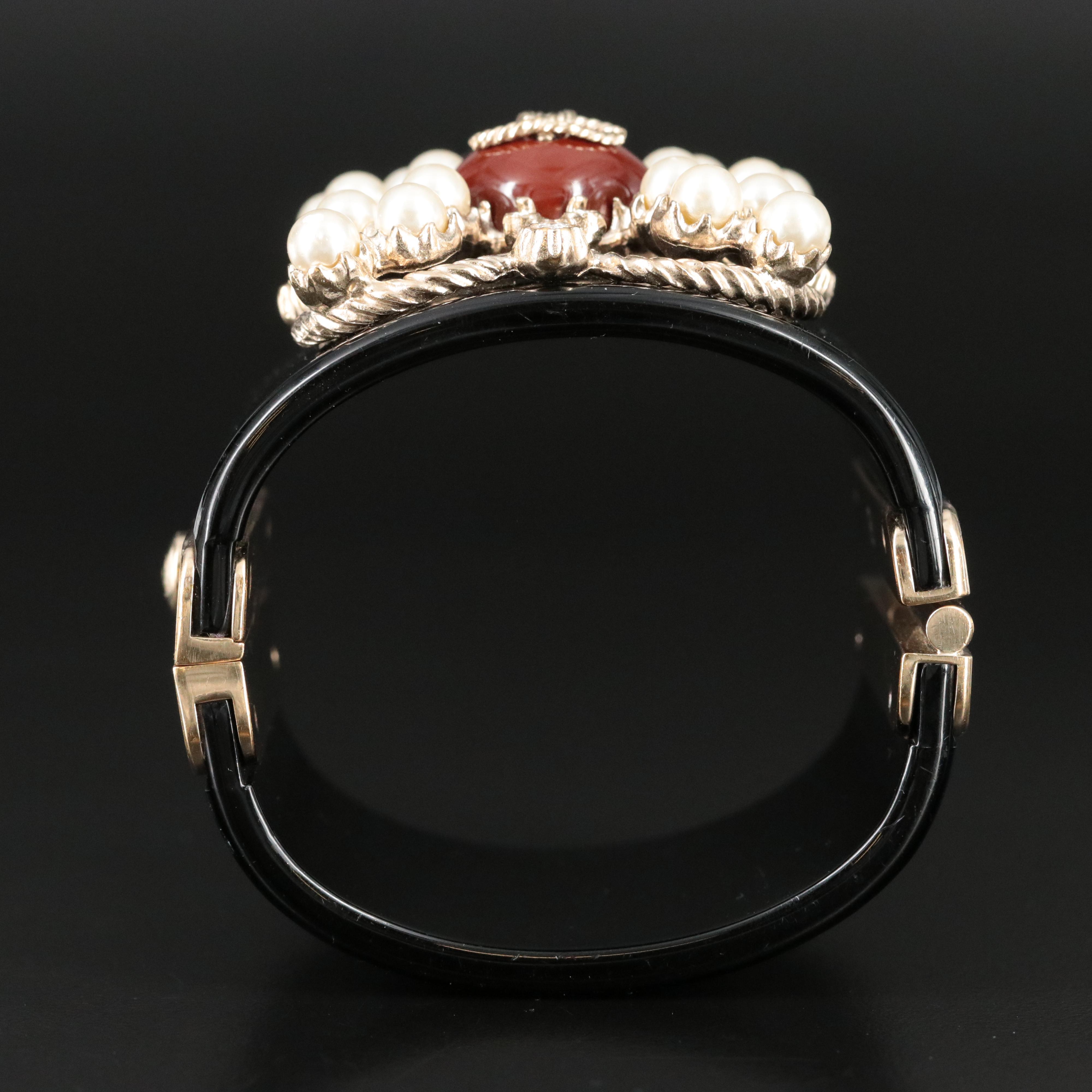 Chanel CC Gripoix Cuff Bracelet Italy 2015