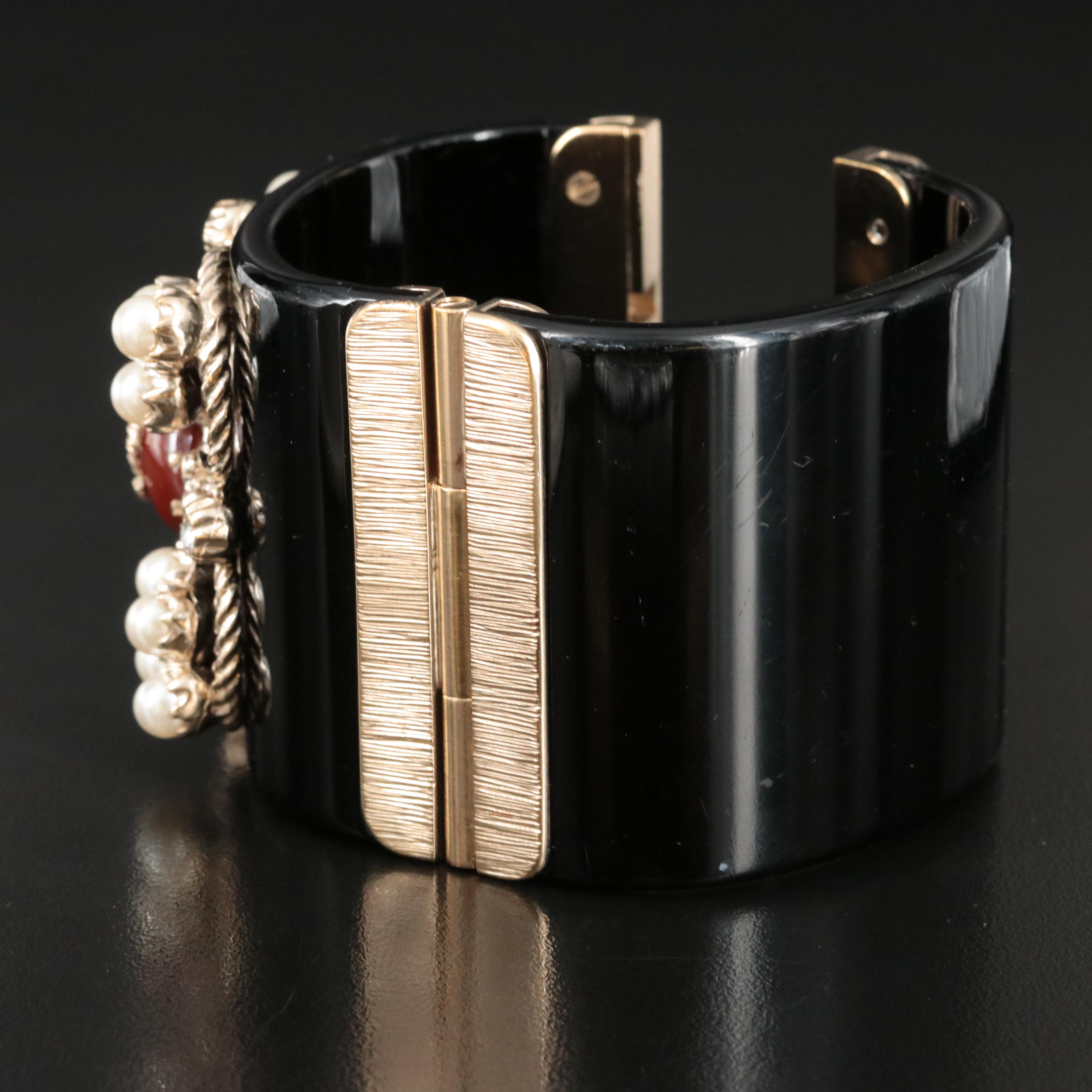 Chanel CC Gripoix Cuff Bracelet Italy 2015