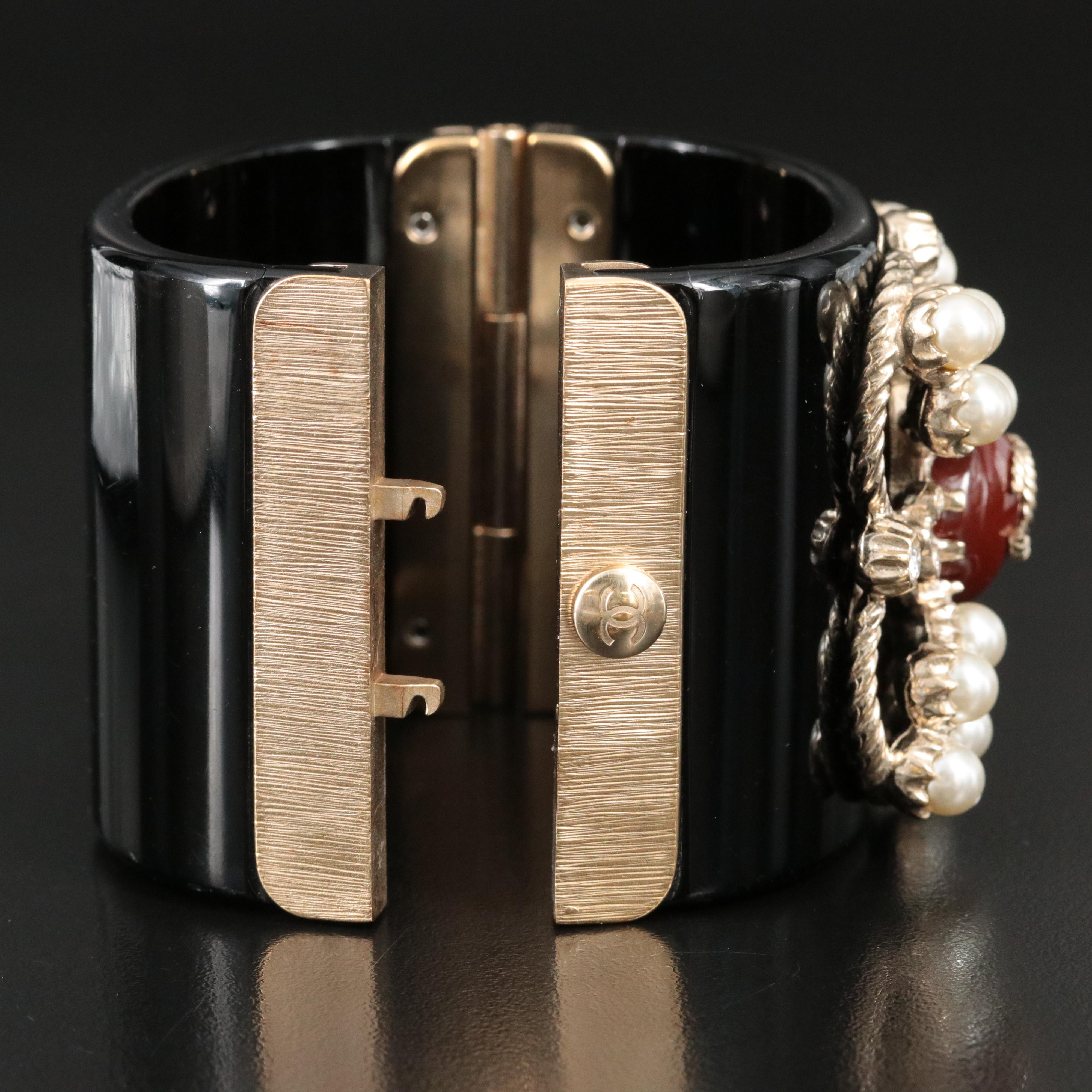 Chanel CC Gripoix Cuff Bracelet Italy 2015