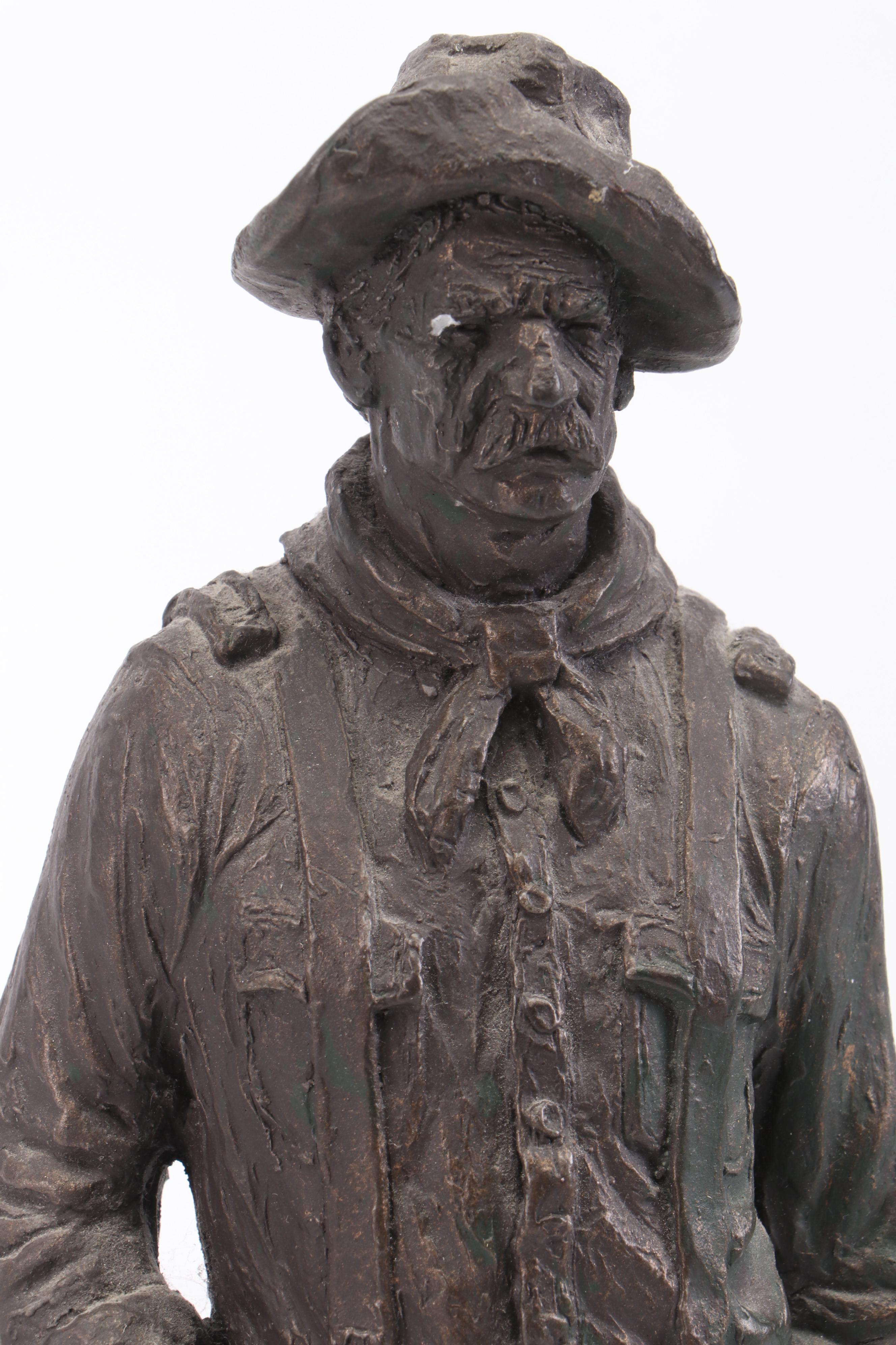 Michael Garman "Cavalryman Captain" Chalkware Sculpture with More Décor