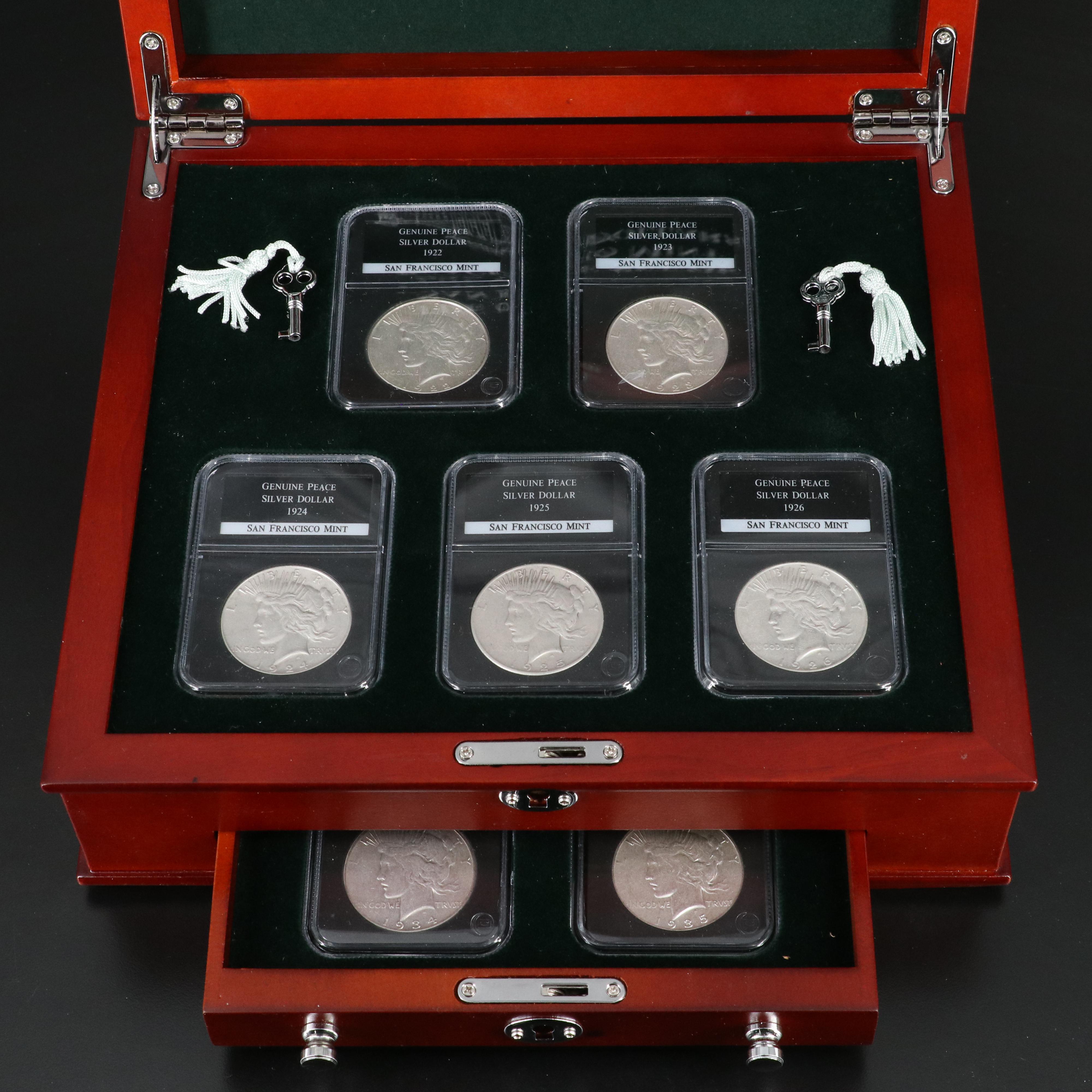 Complete Set of Peace dollars From the San Francisco Mint