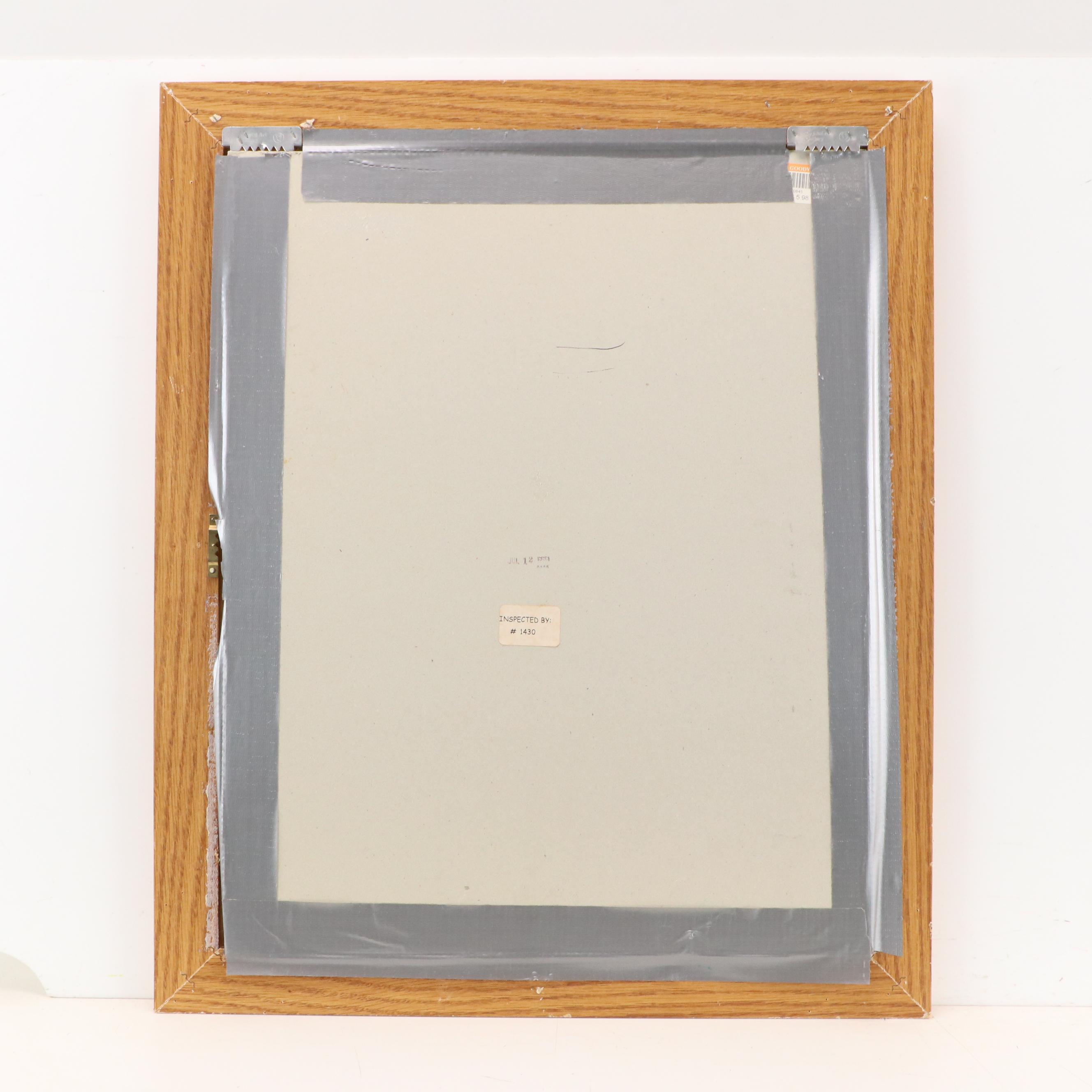 Salvator J. Ingrassia Color Pencil Drawing "Back View of a Male Model"