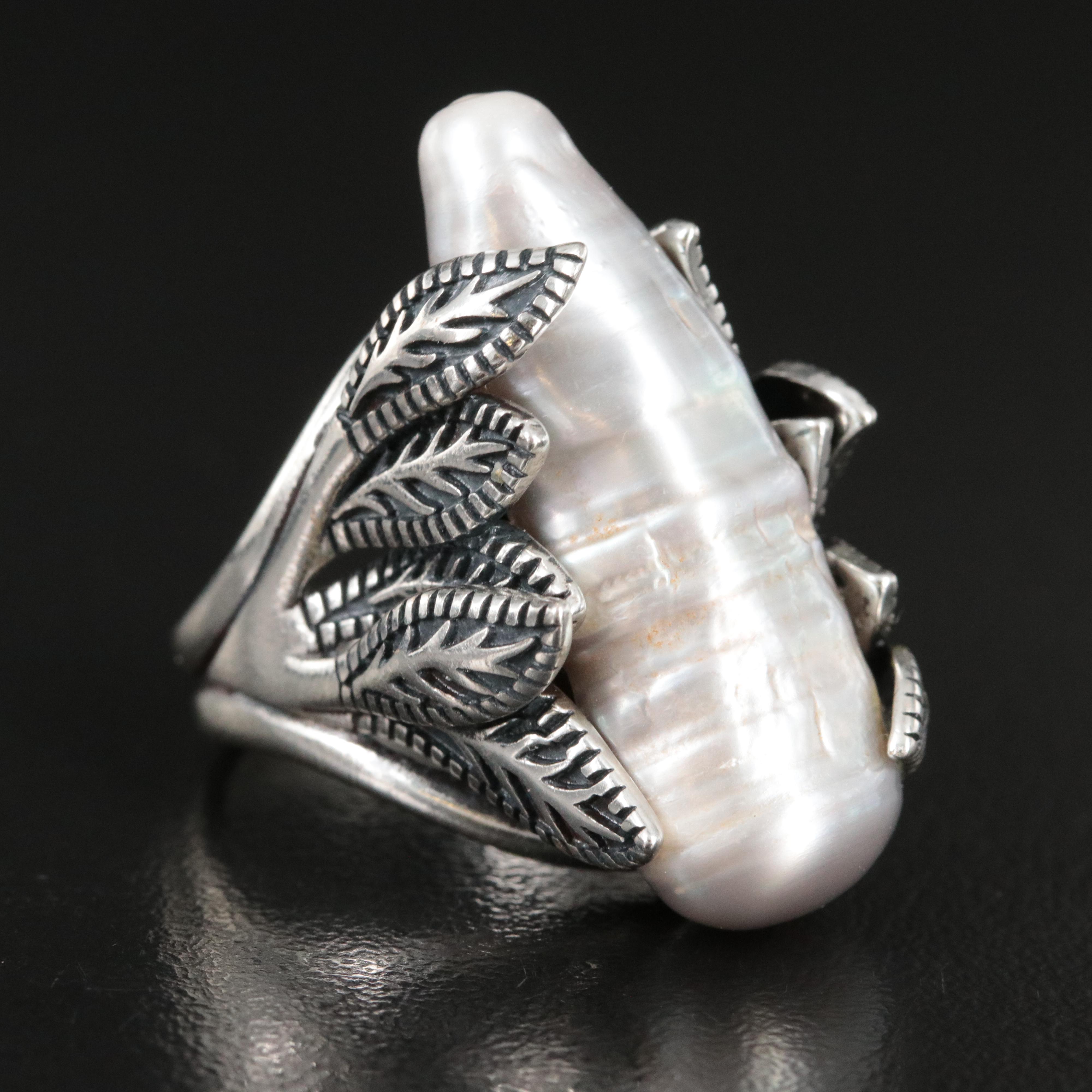 Sterling Pearl Ring