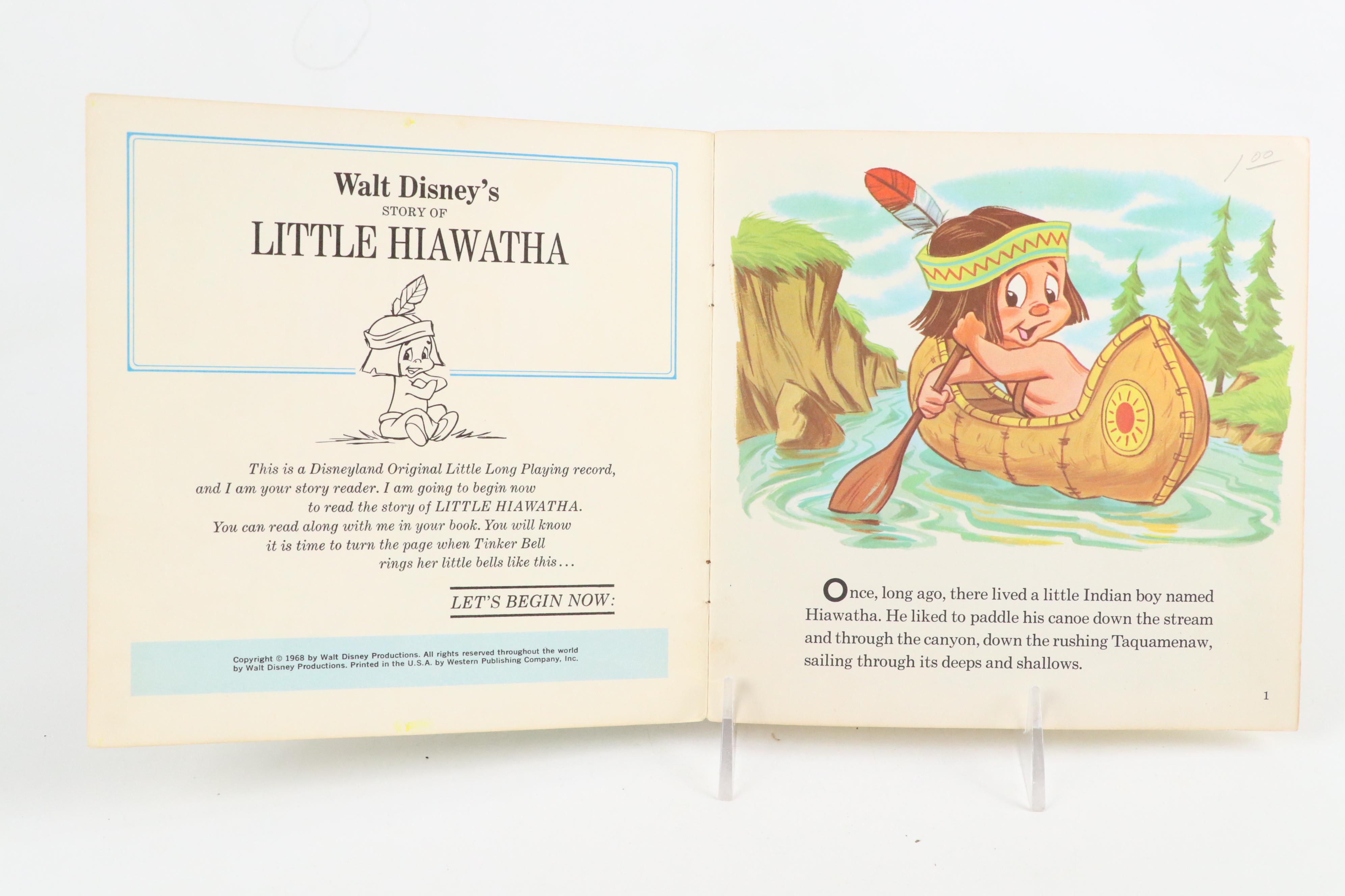 Walt Disney "Johnny Appleseed" Book with Record and More Children's Books