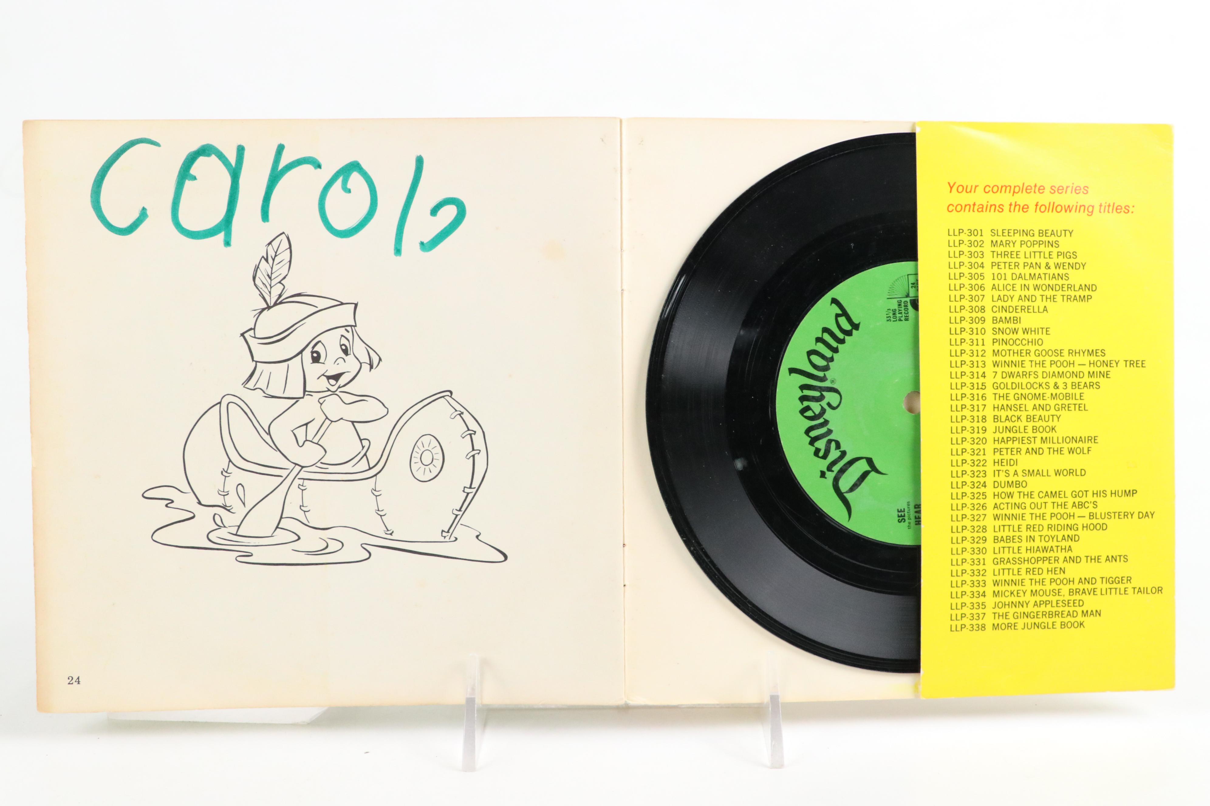 Walt Disney "Johnny Appleseed" Book with Record and More Children's Books