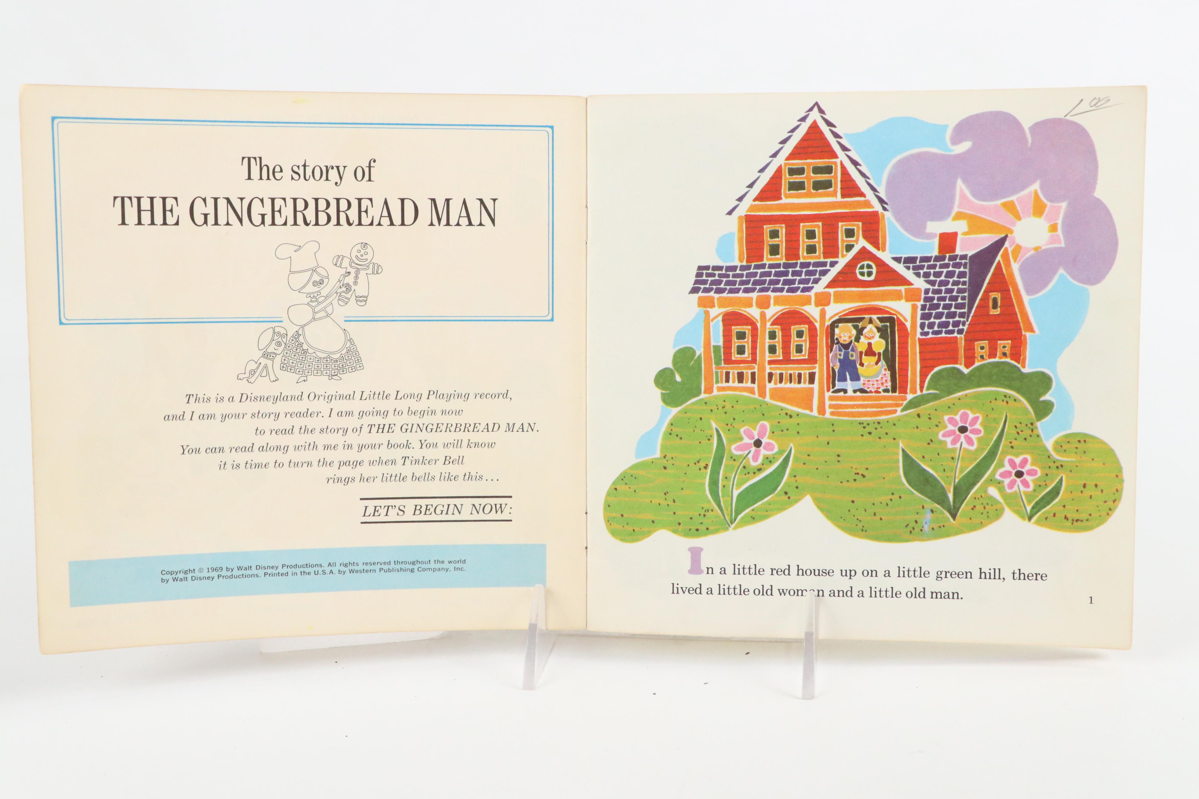 Walt Disney "Johnny Appleseed" Book with Record and More Children's Books