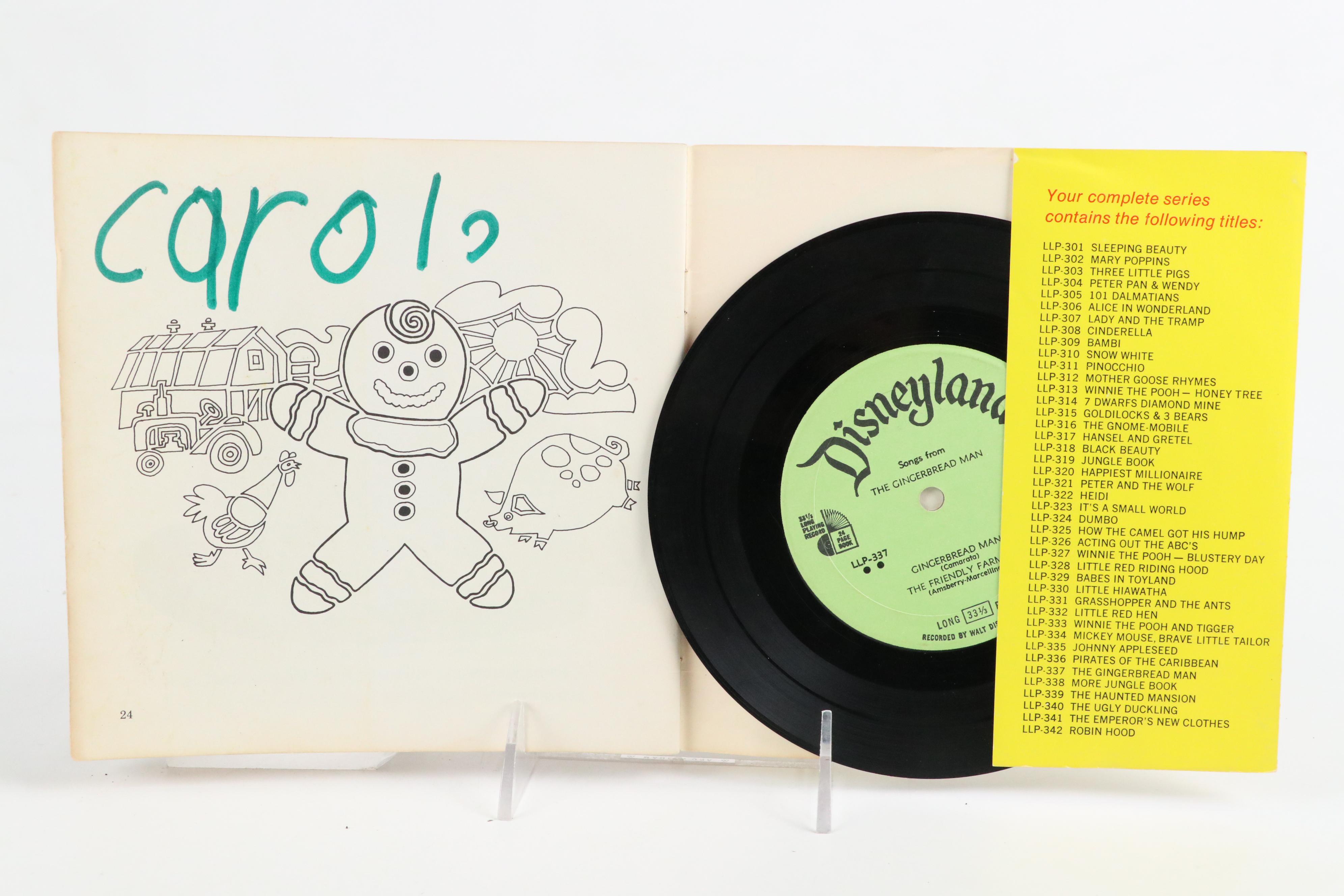 Walt Disney "Johnny Appleseed" Book with Record and More Children's Books