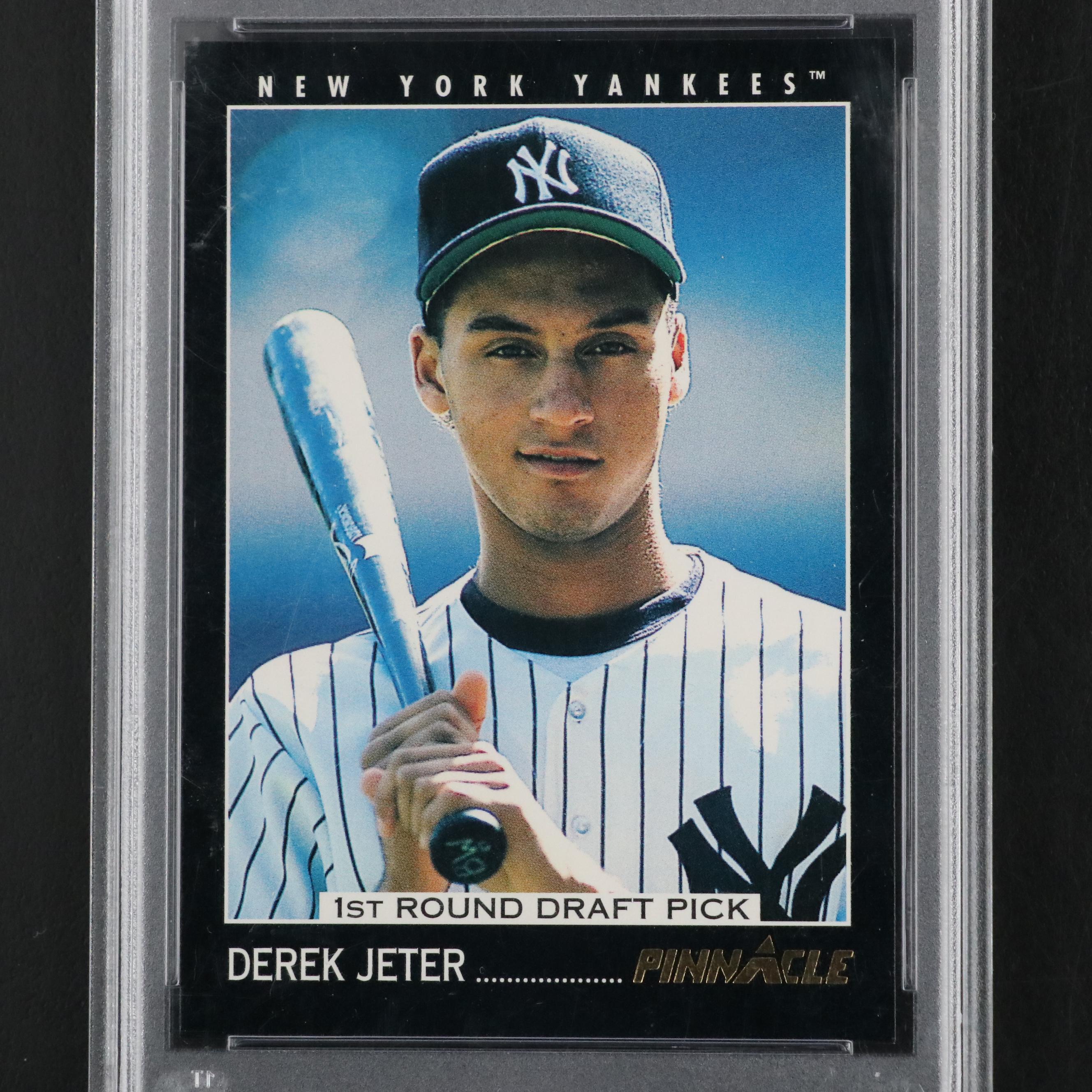 1993 Pinnacle Derek Jeter New York Yankees Rookie Baseball Card Graded PSA 9