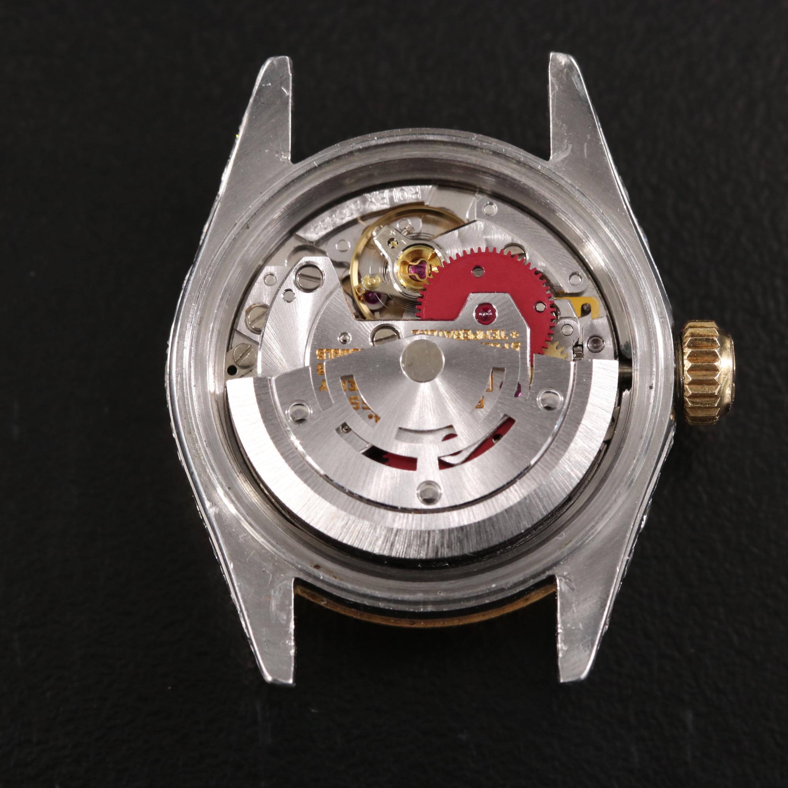 1984 Rolex Oyster Perpetual Date Custom 1.10 CTW Diamond Watch