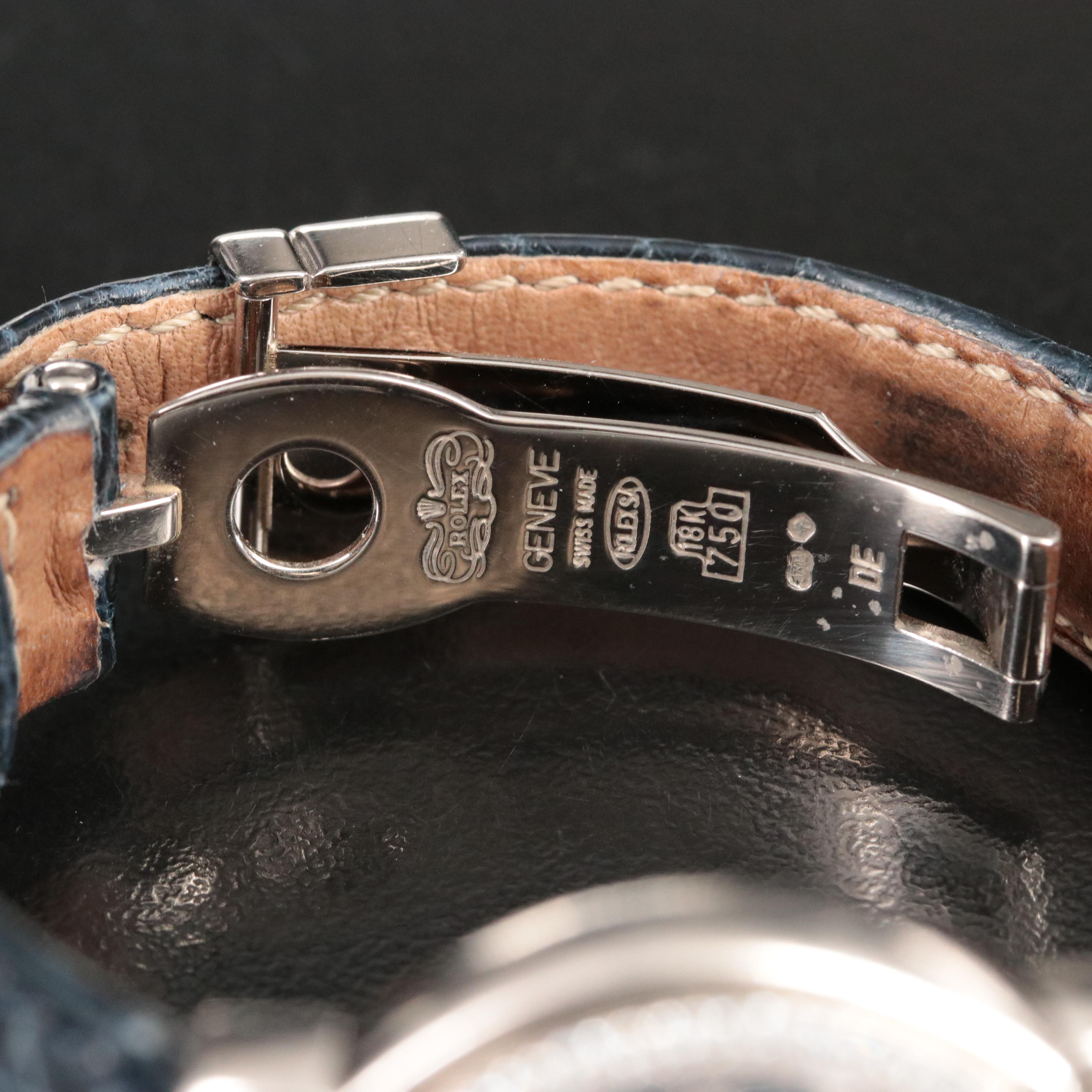 18K Rolex Cellini Cellissima Factory Diamond Quartz Watch