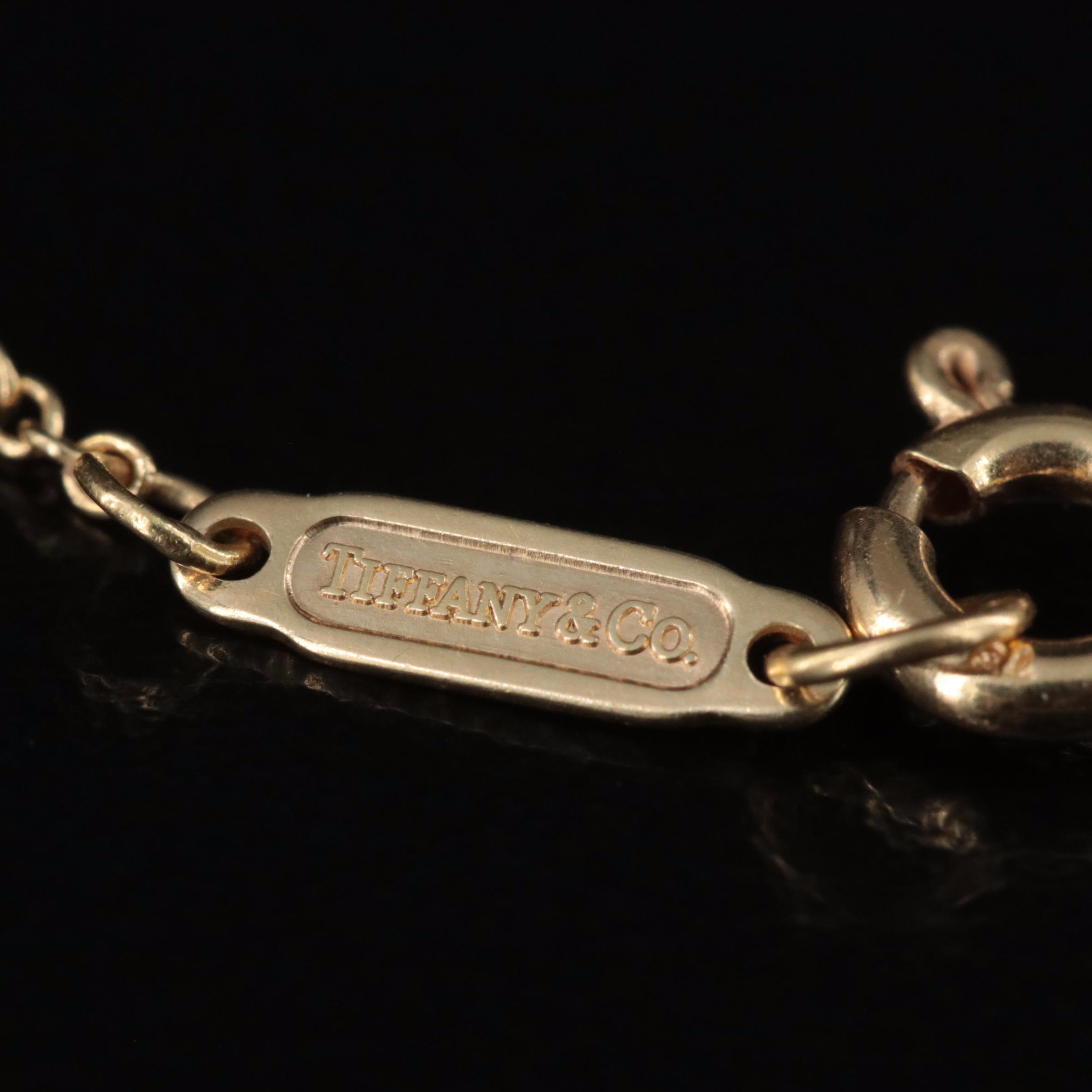 Tiffany & Co. 18K Pink Sapphire and Peridot Lavalier Necklace