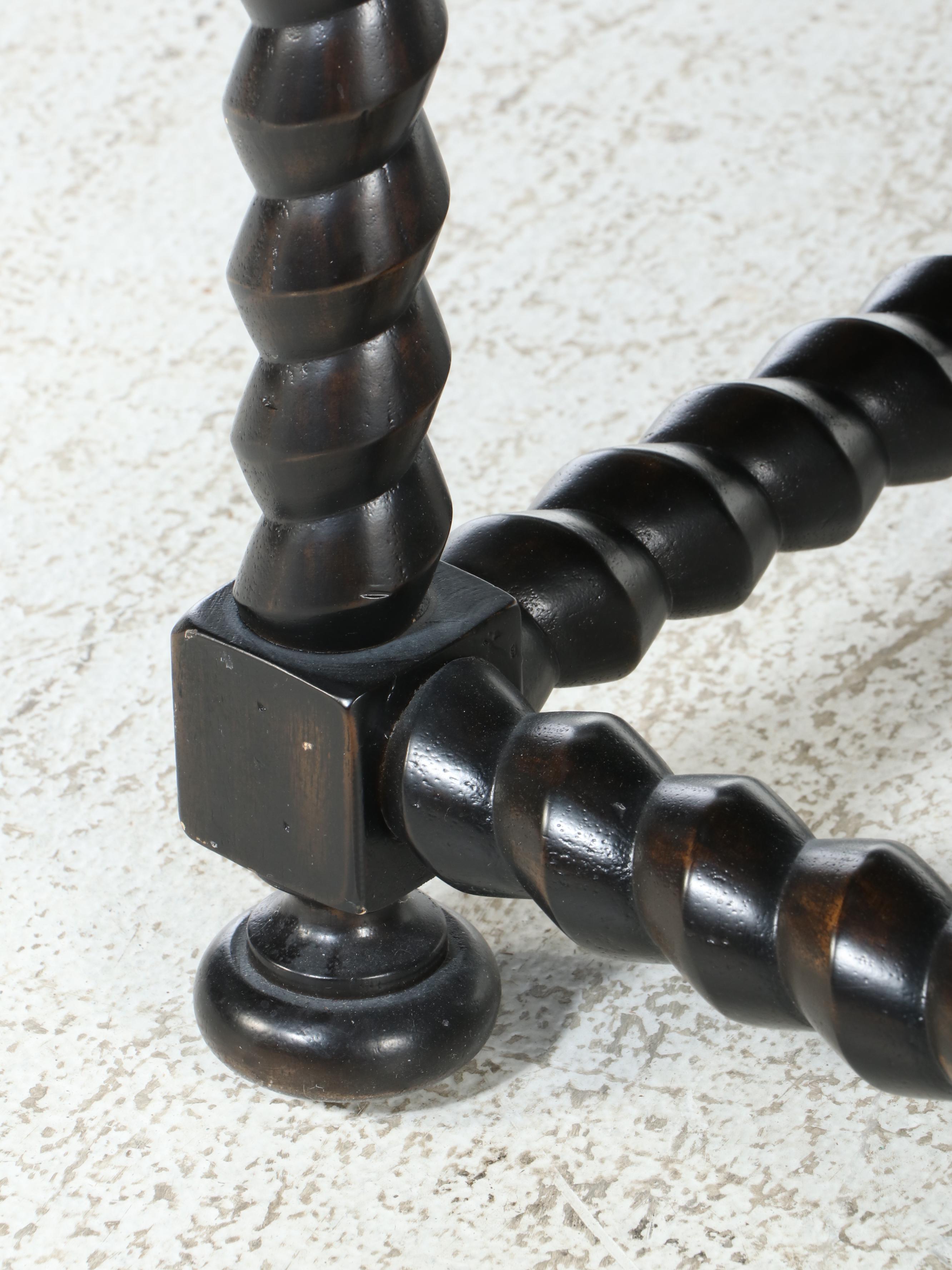 Bernhardt "Cordova" Ebonized Hardwood and Laminated Travertine Coffee Table