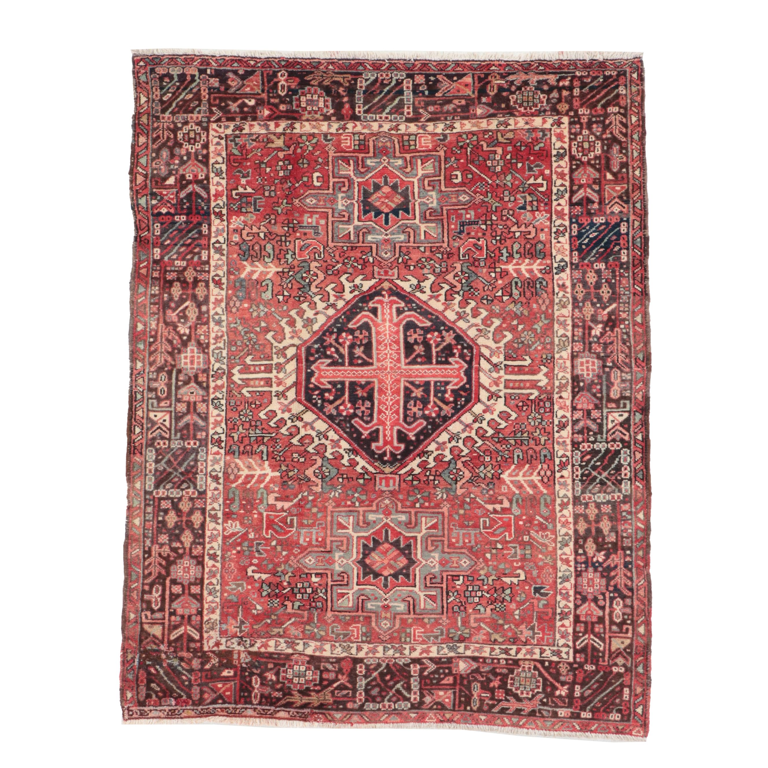 4'9 x 6'2 Hand-Knotted Persian Lamberan Area Rug